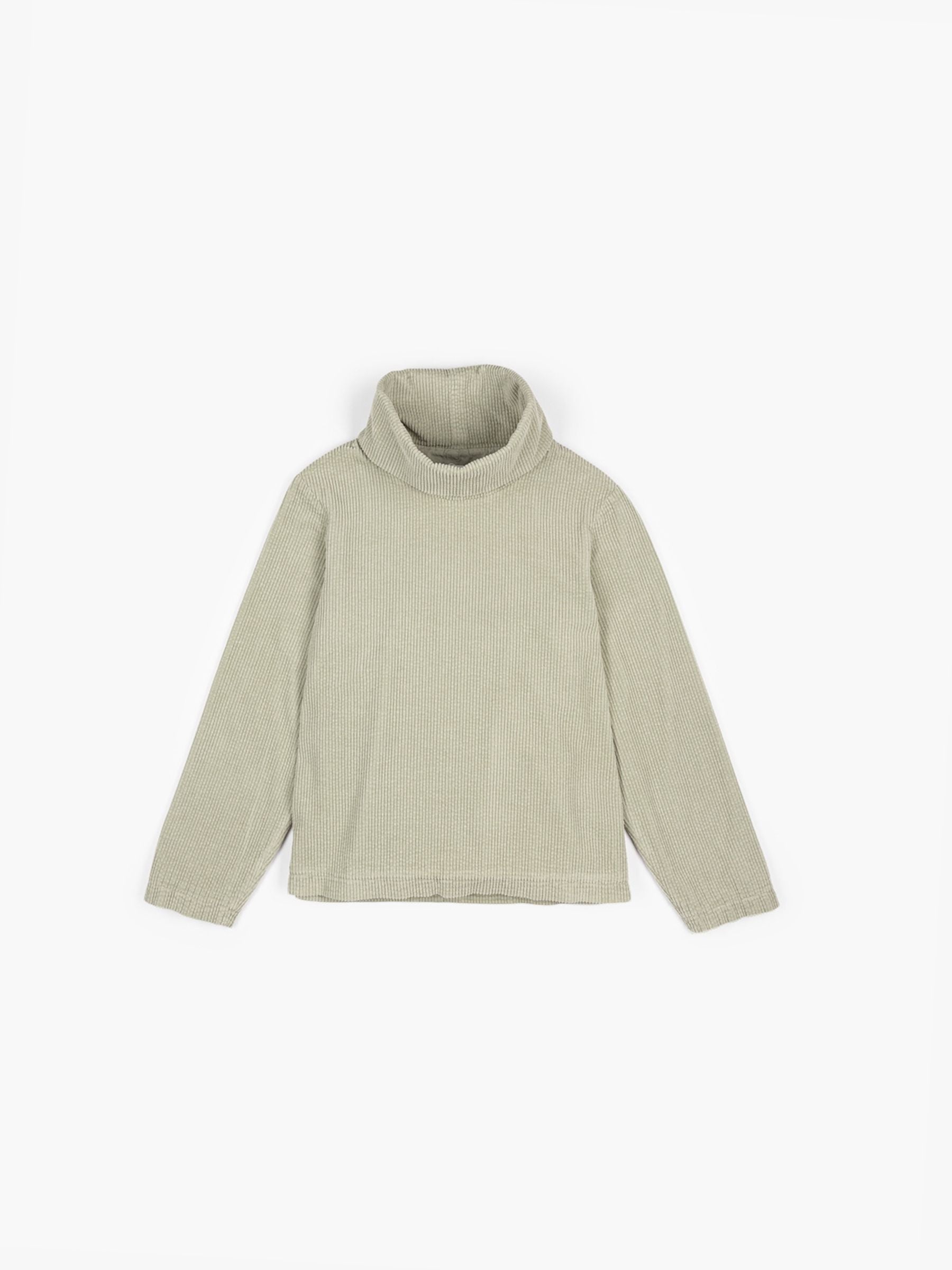 Christian Wijnants Tiba Top High Collar Corduroy Limestone
