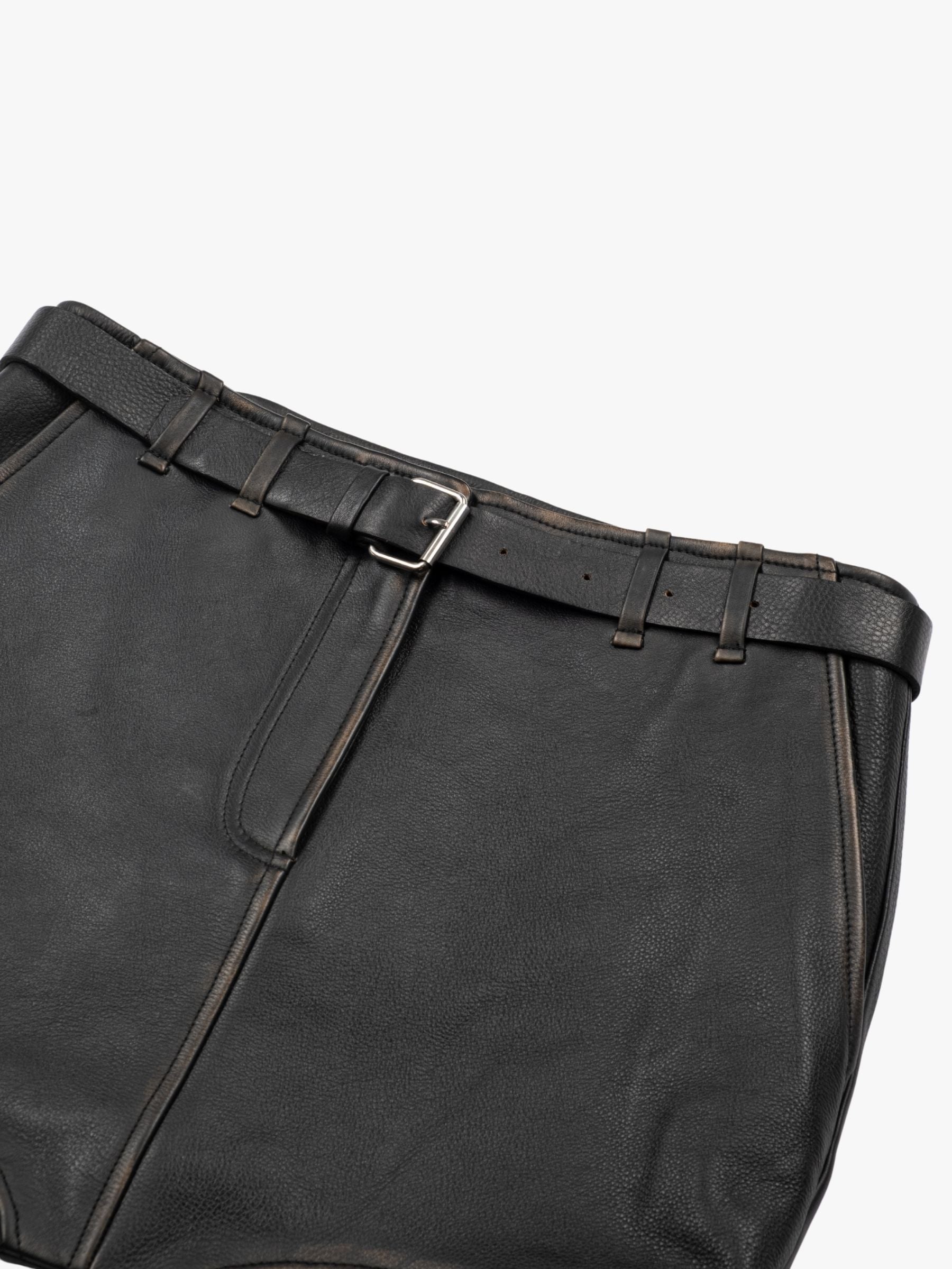 Iro Thames Mini Leather Skirt Black