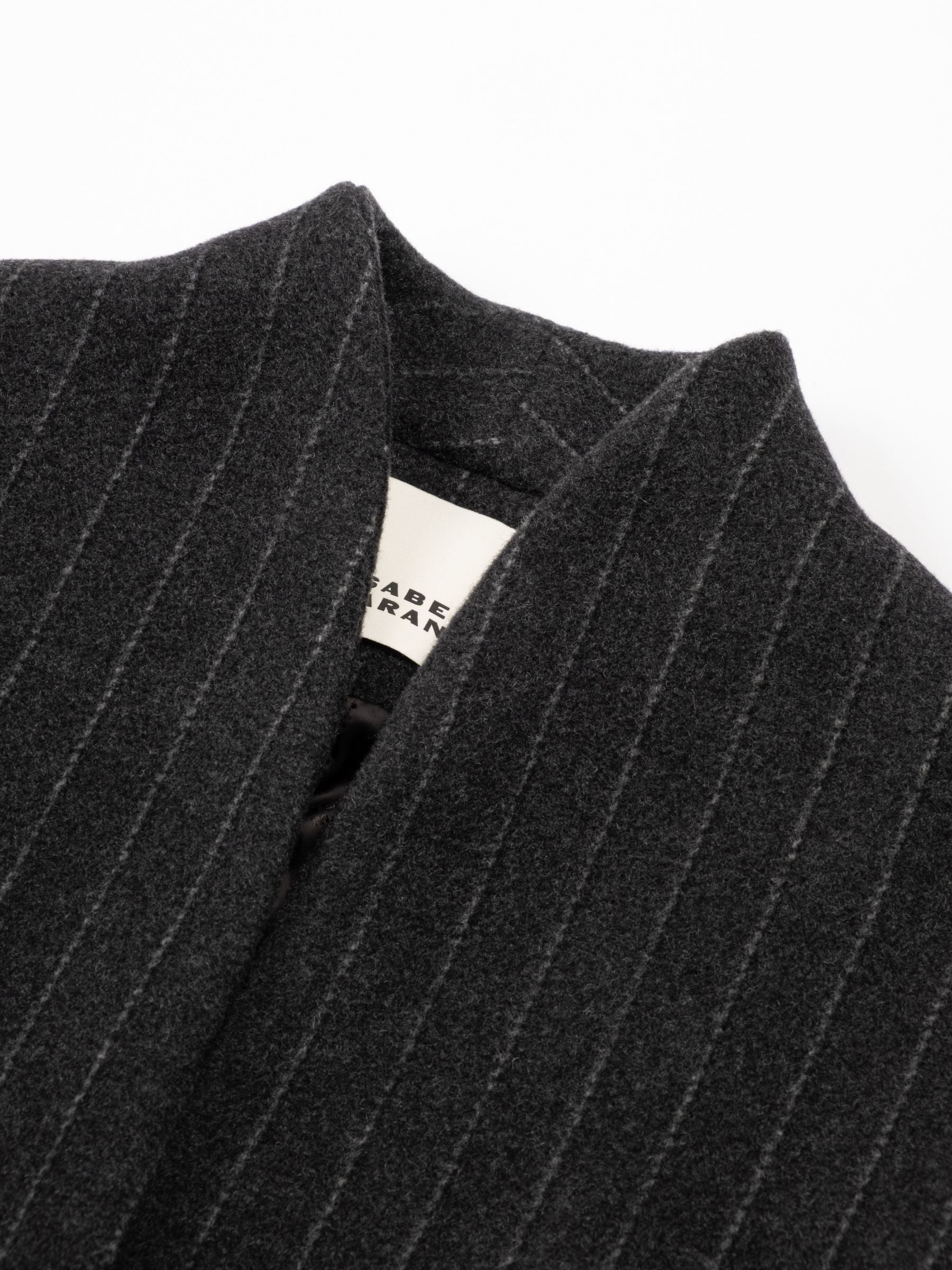 Isabel Marant Dyogo Striped Wool Jacket Anthracite