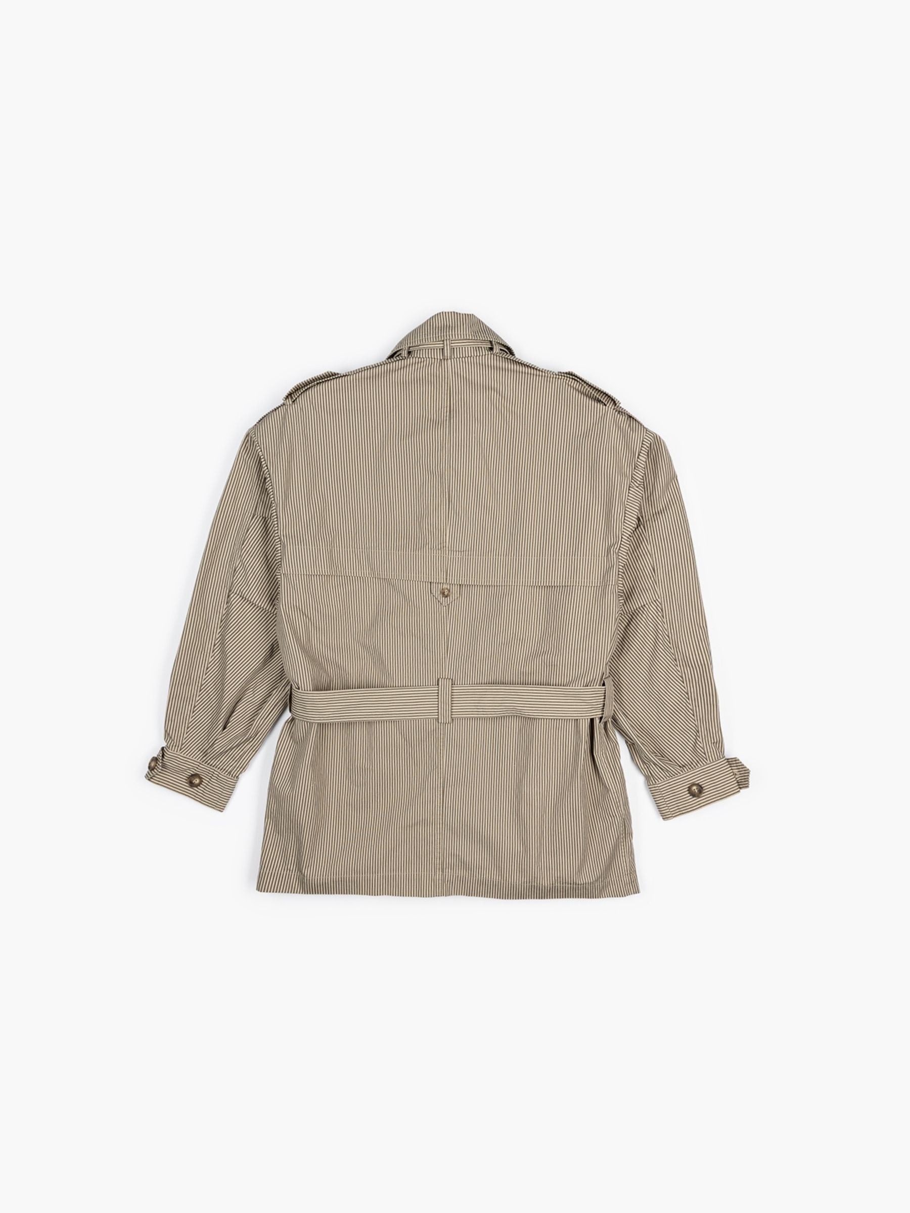 Isabel Marant Etoile Claya Striped Jacket Beige Khaki