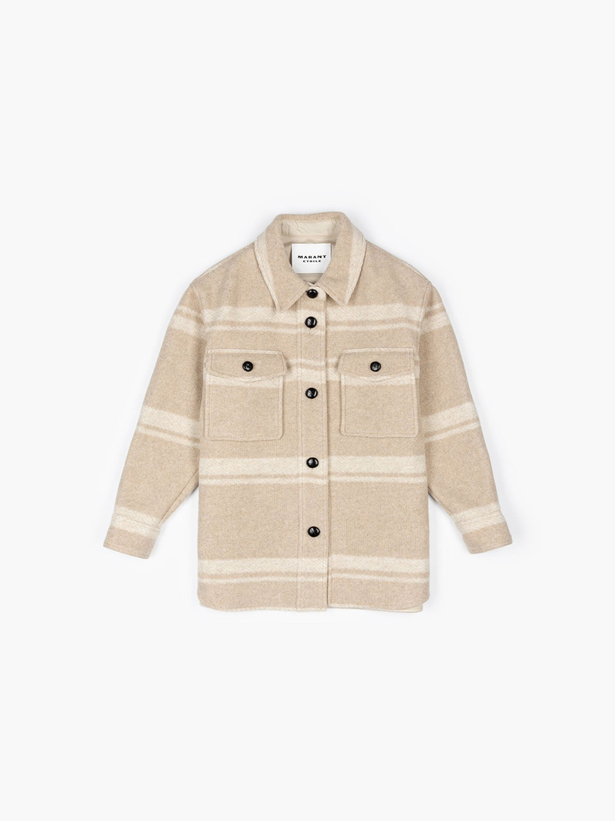 Isabel Marant Etoile Harveli Plaid Striped Jacket Sand