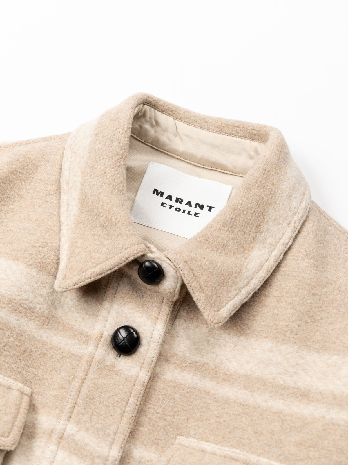 Isabel Marant Etoile Harveli Plaid Striped Jacket Sand