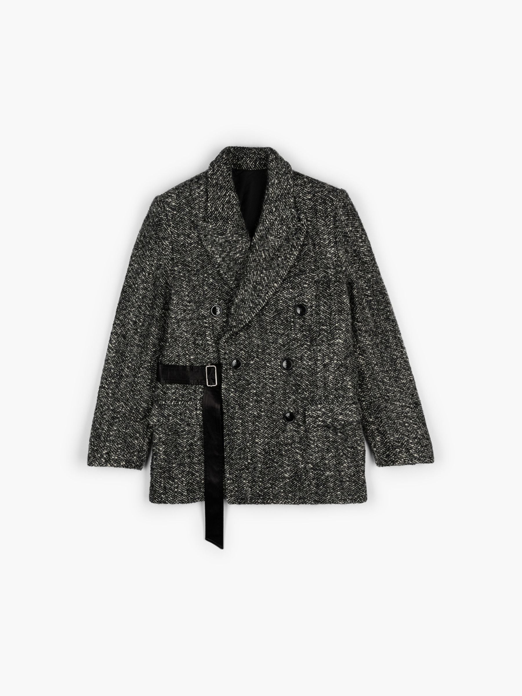 Isabel Marant Ezzia Coat Black Ecru