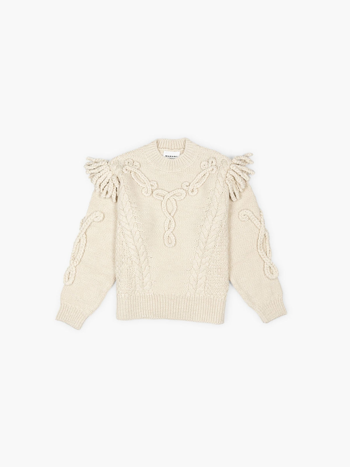 Isabel Marant Katria Irish Knit Pullover Ecru