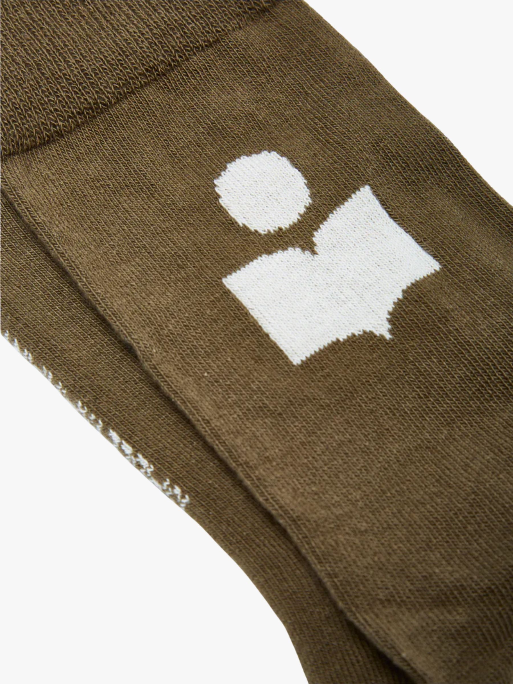 Isabel Marant Siloki Socks Dark Khaki