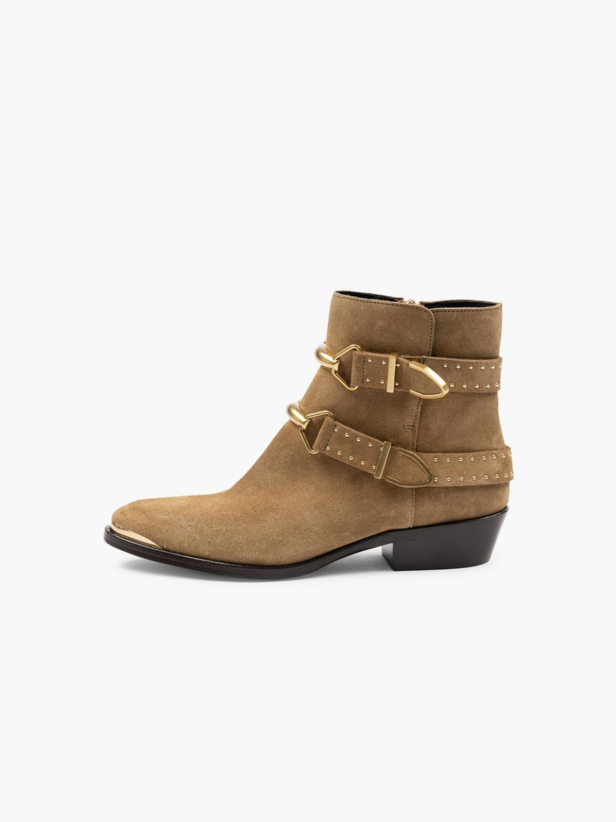 Isabel Marant Zalya Suede Ornament Boots Taupe
