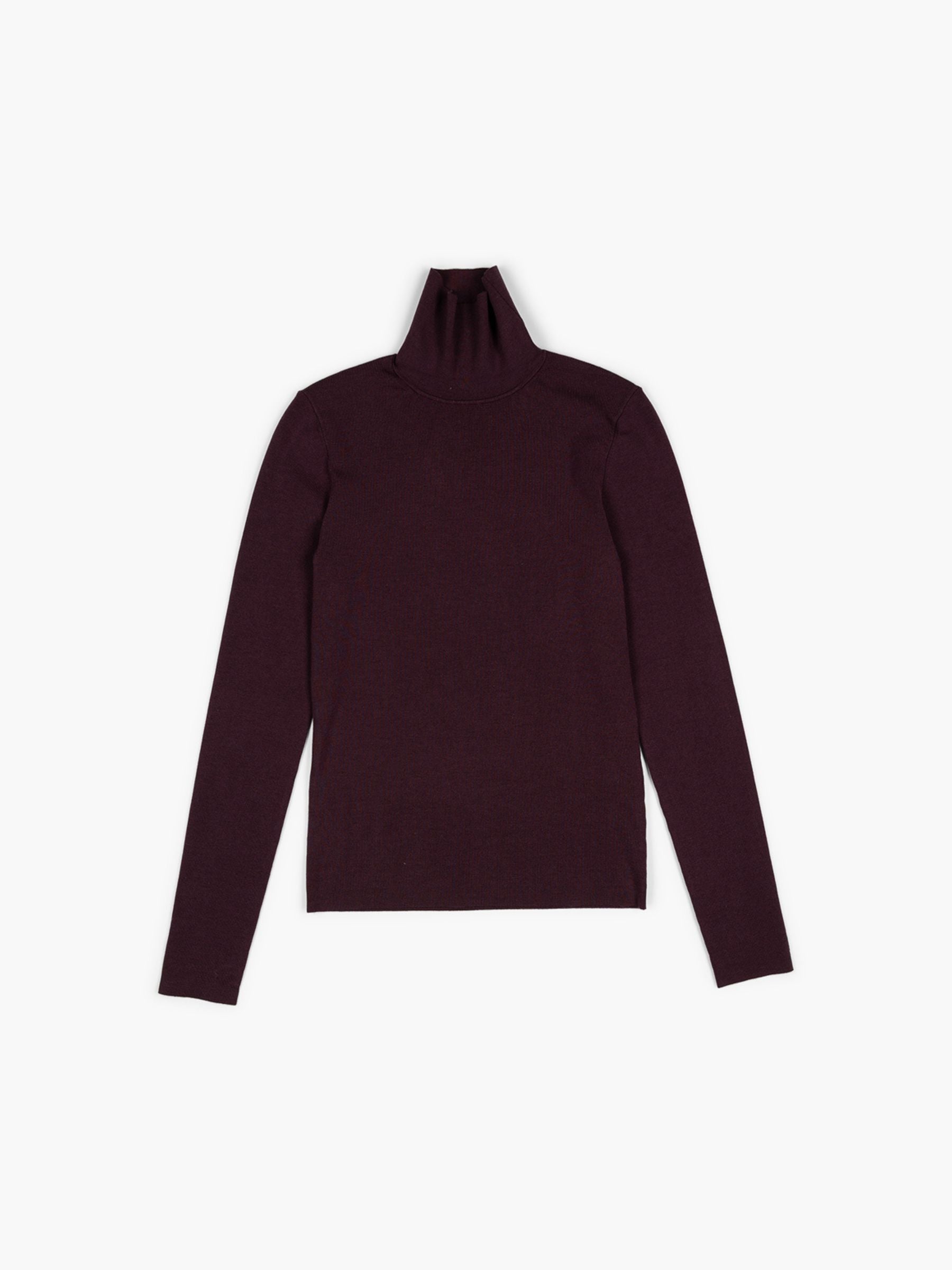 Joseph High Nk Ls Silk Stretch Top Maraschino