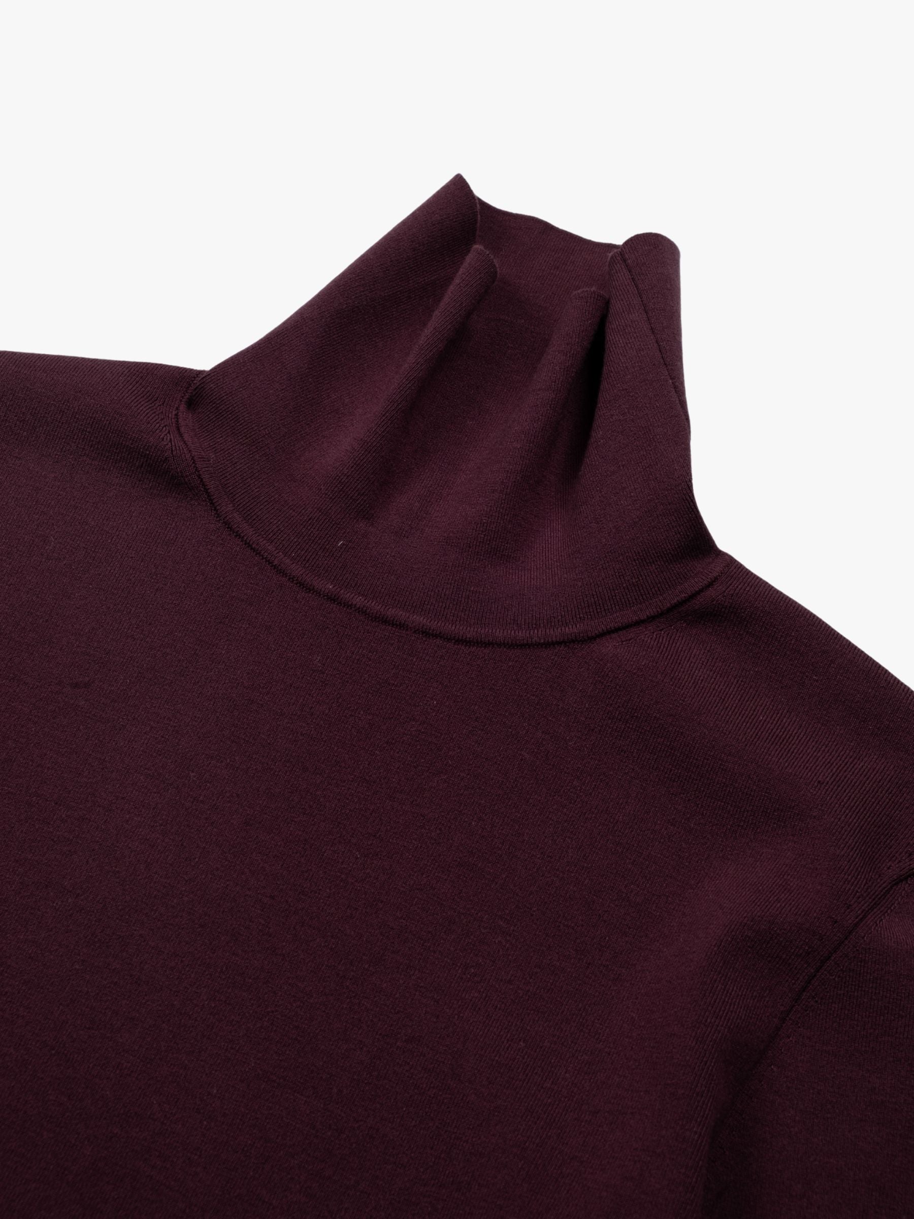 Joseph High Nk Ls Silk Stretch Top Maraschino