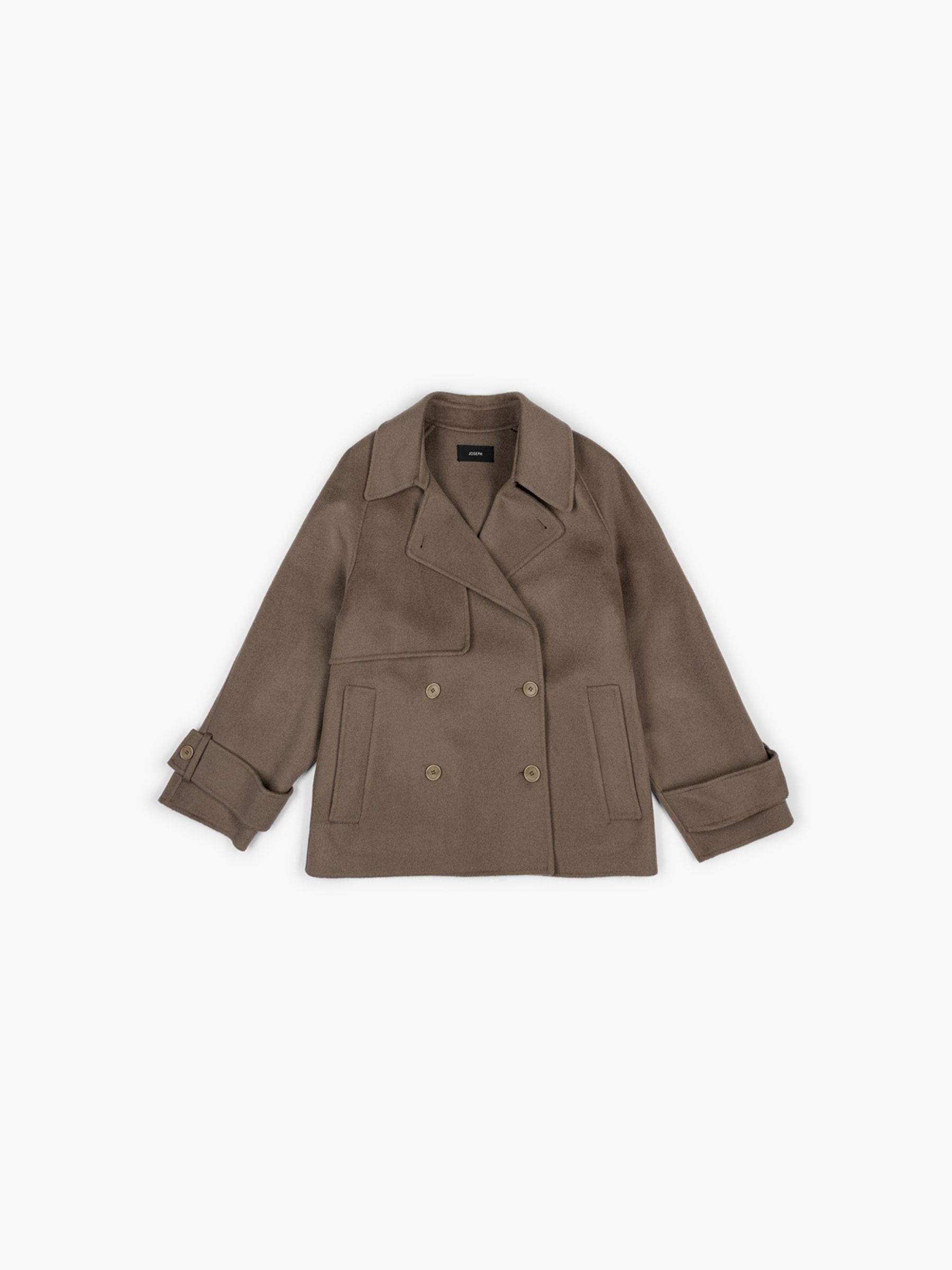 Joseph Marne Coat Dbl Face Cashmere Mushroom