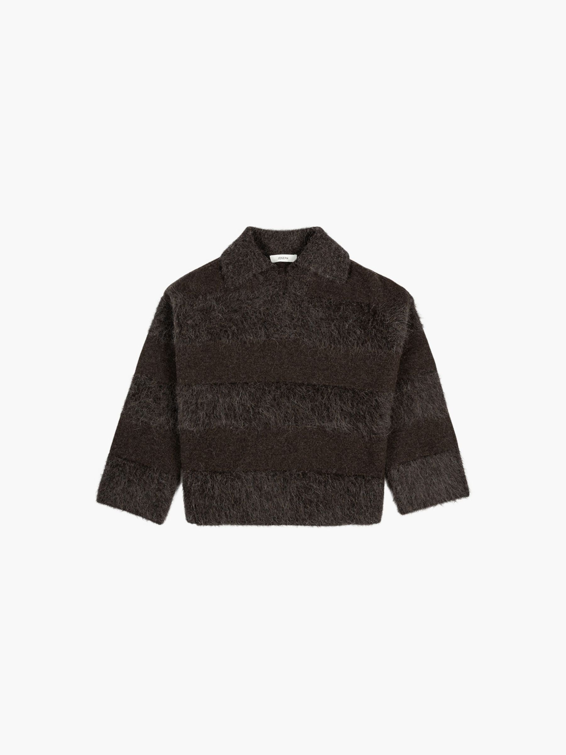 Joseph Take Pullover Brushed Stripes Cocoa