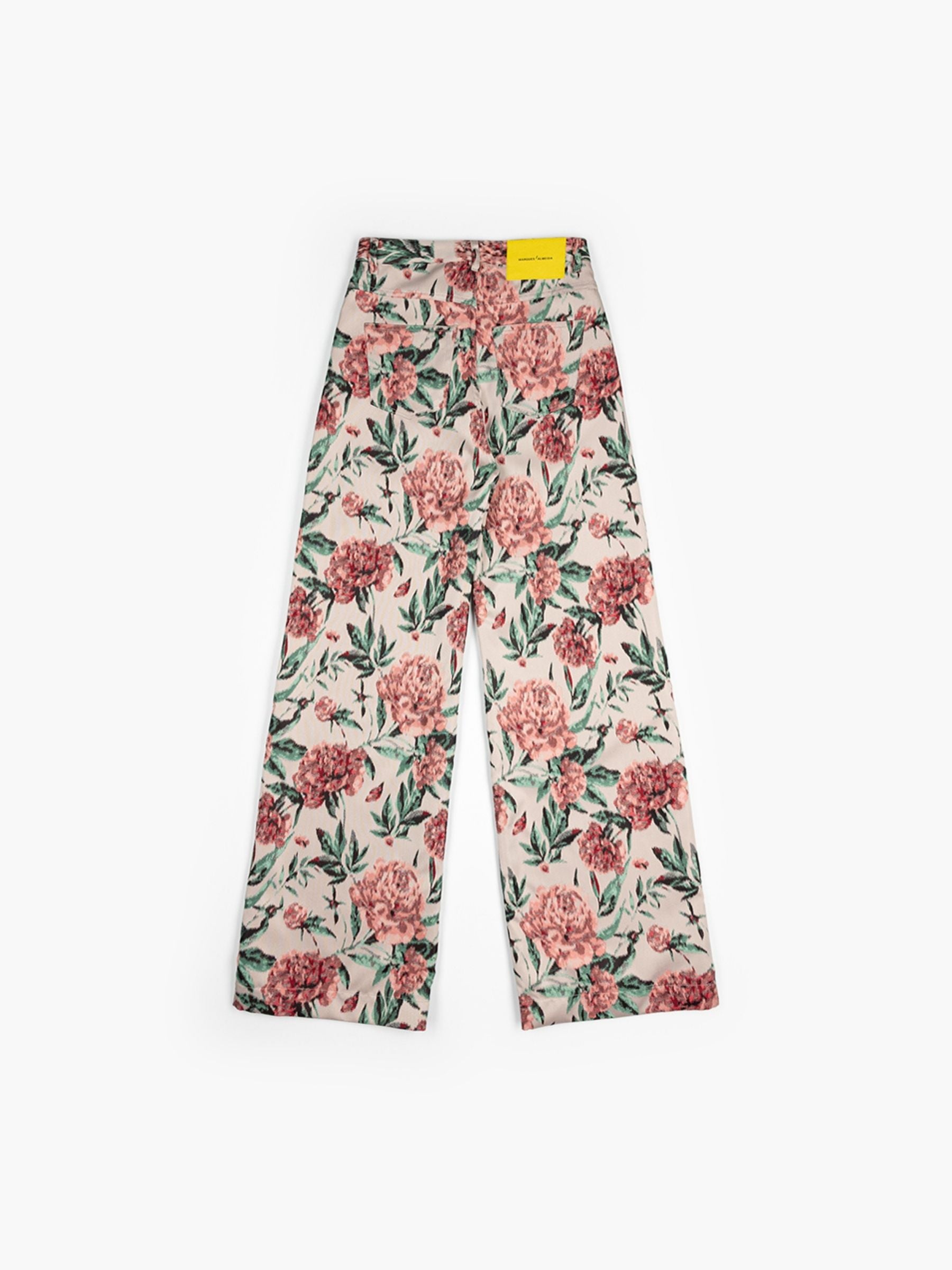 Marques Almeida Brocade Boyfriend Style Trousers Pink