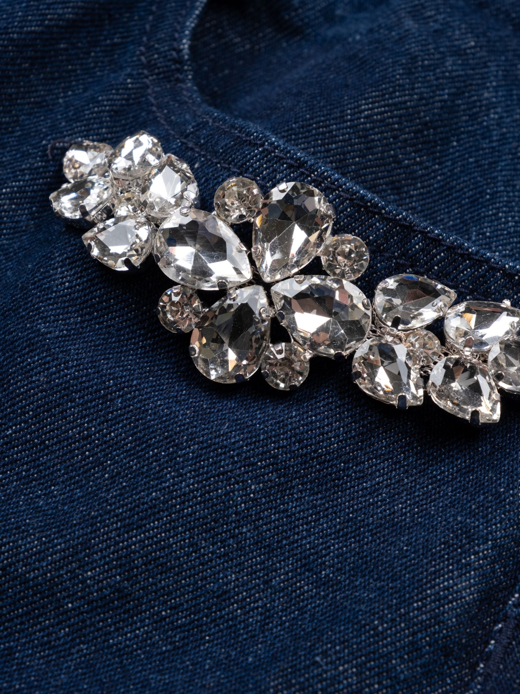 Marques Almeida Indigo Embellished Boyfriend Jeans Blue