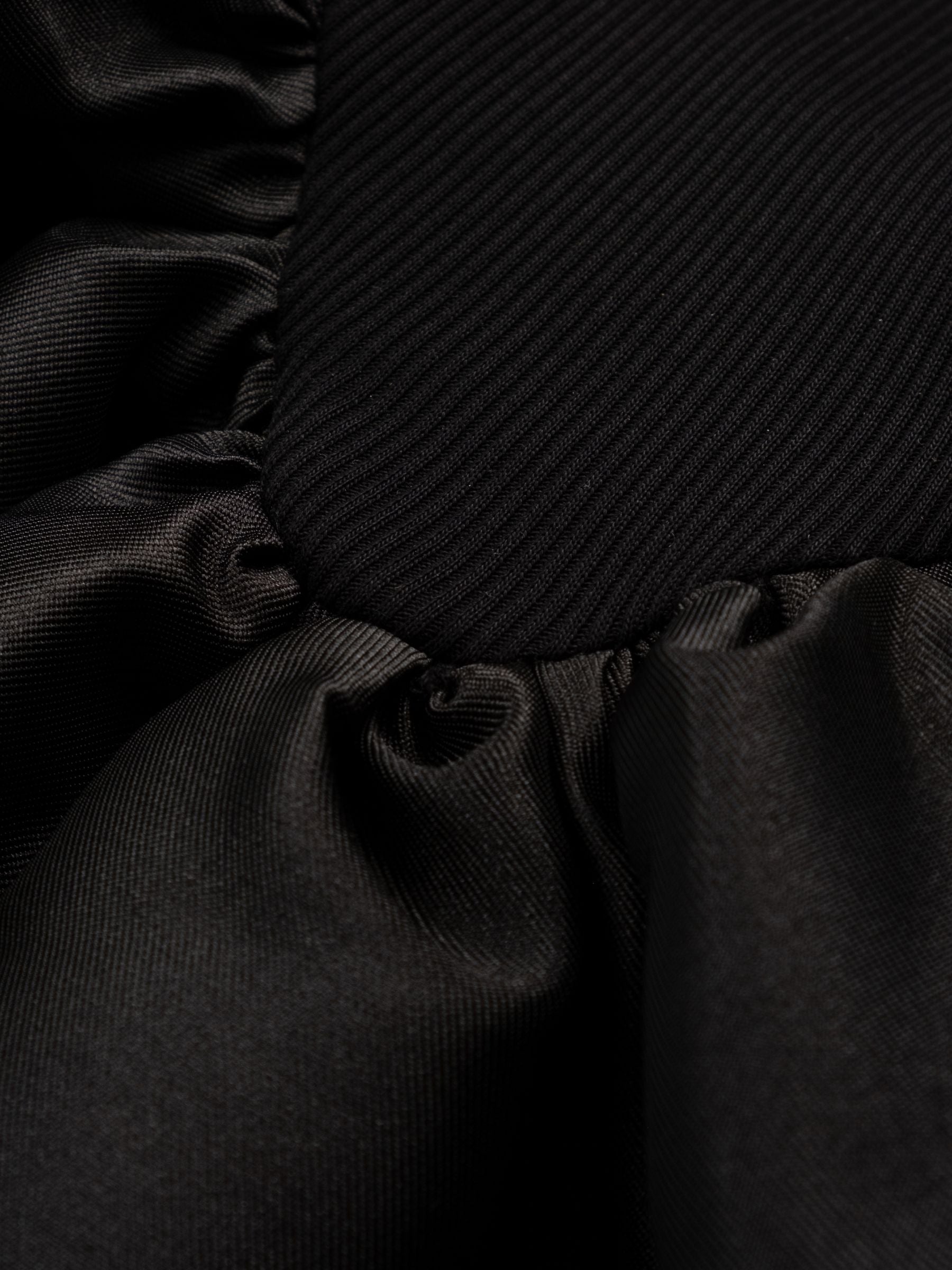 Marques Almeida Heavy Satin Off Shoulder Top Peplum Black