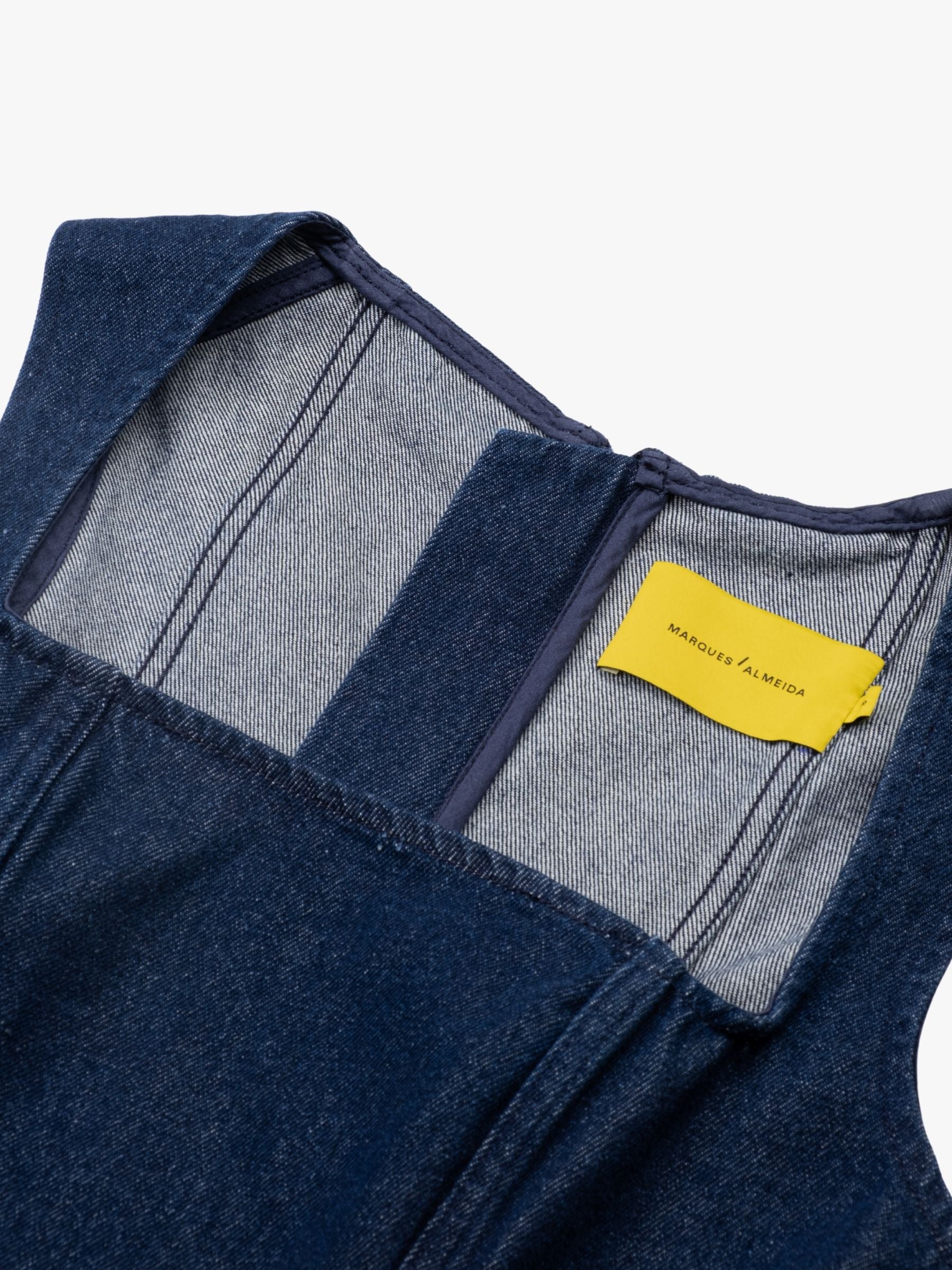 Marques Almeida Indigo Denim Corset Top Blue