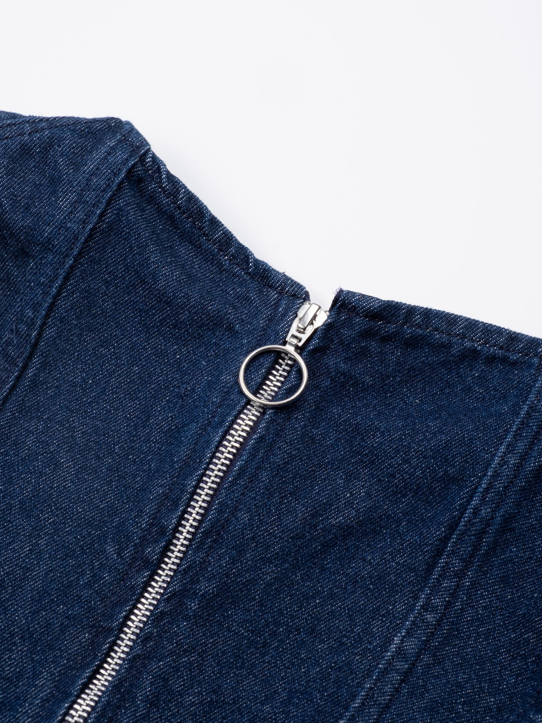 Marques Almeida Indigo Denim Corset Top Blue