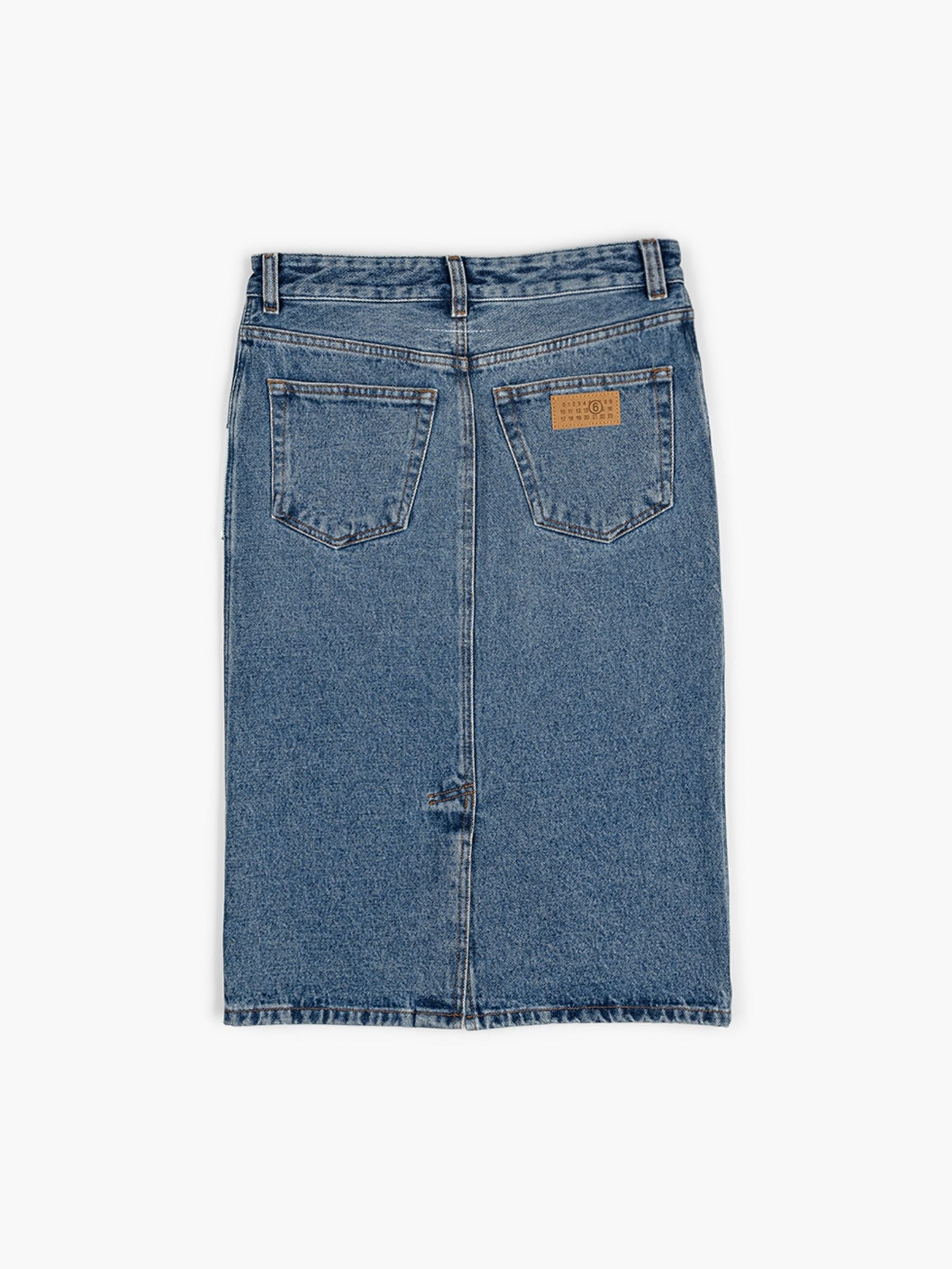 MM6 Maison Margiela Denim Skirt Reverse Pocket Blue