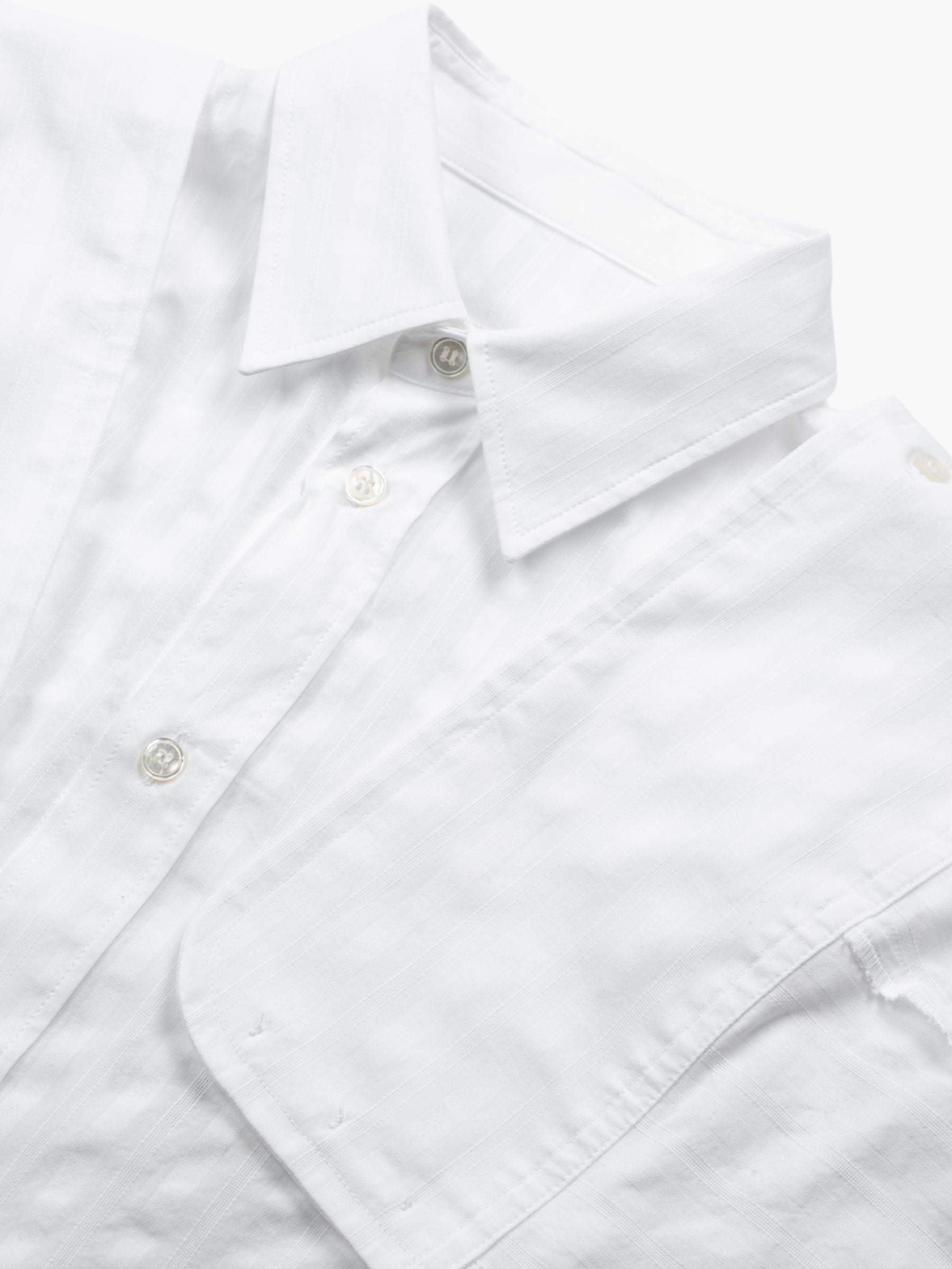 MM6 Maison Margiela Folded Short Sleeve Blouse White