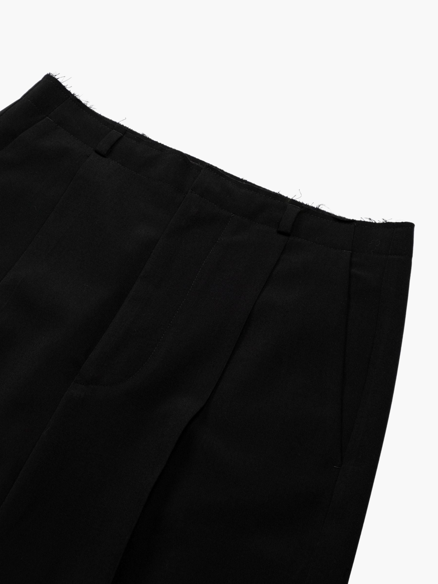 MM6 Maison Margiela Raw Hem Pants Black