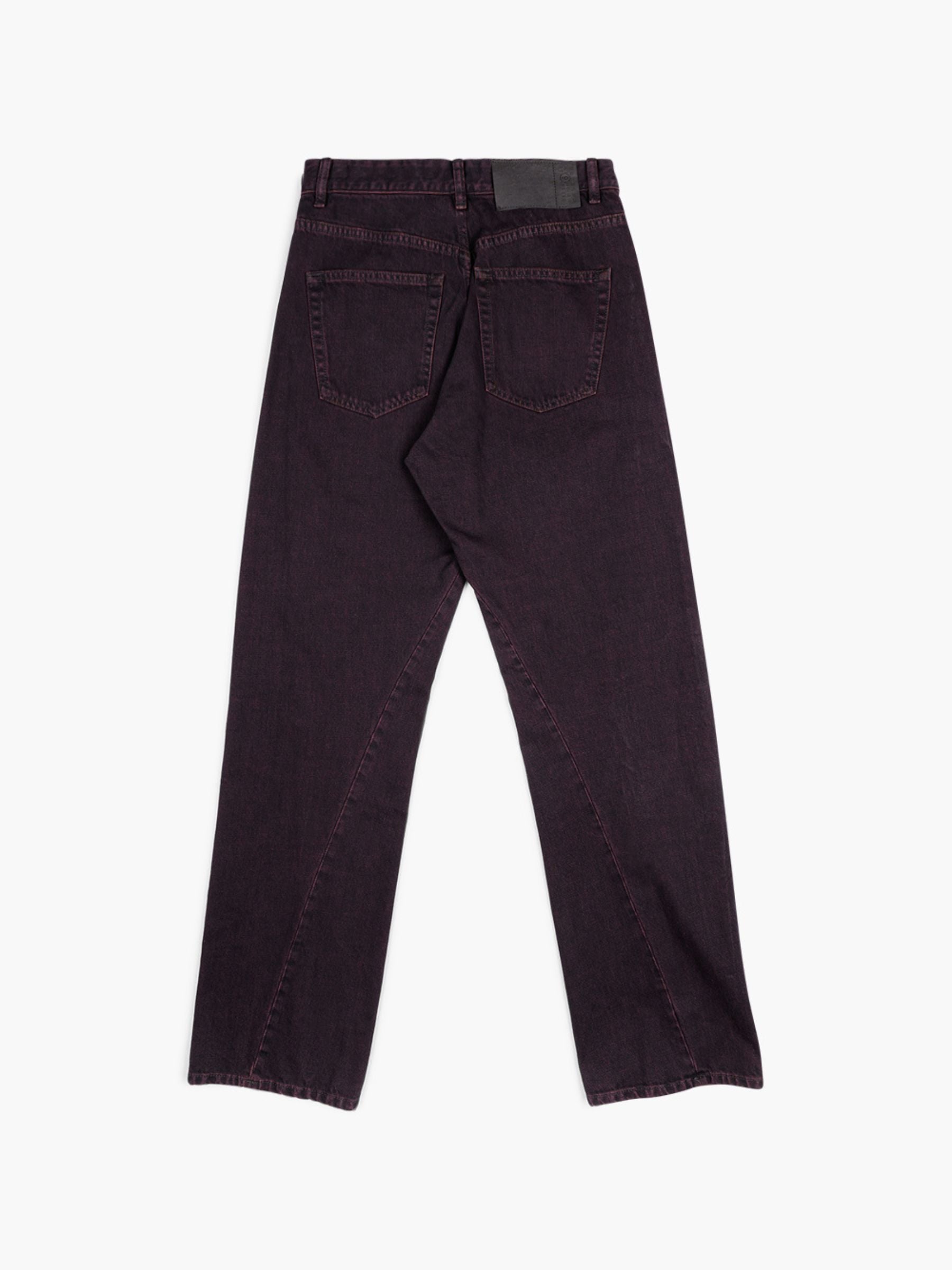 MM6 Loose Denim Pants Washed Red Black