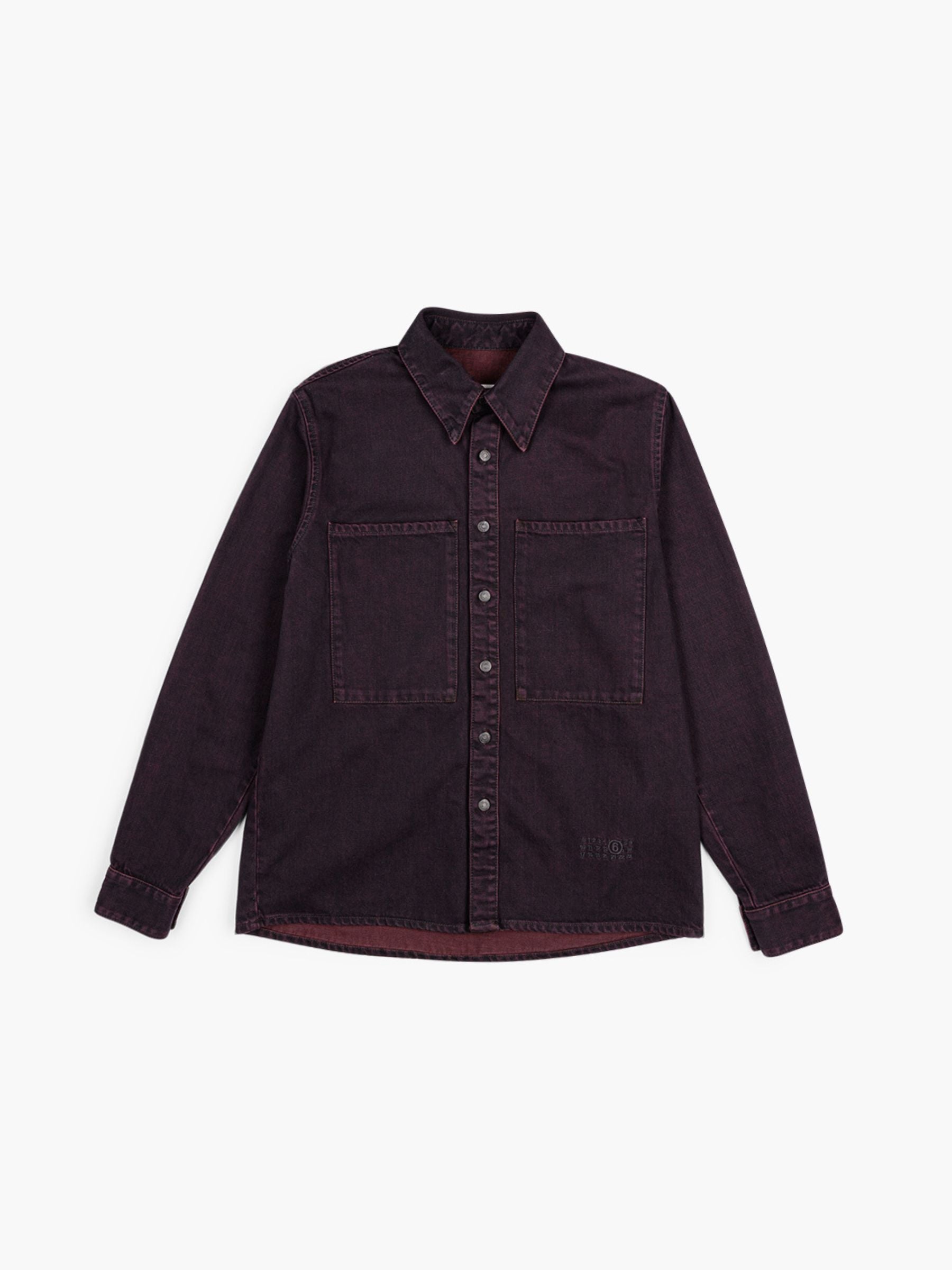 MM6 Denim Shirt Washed Red Black