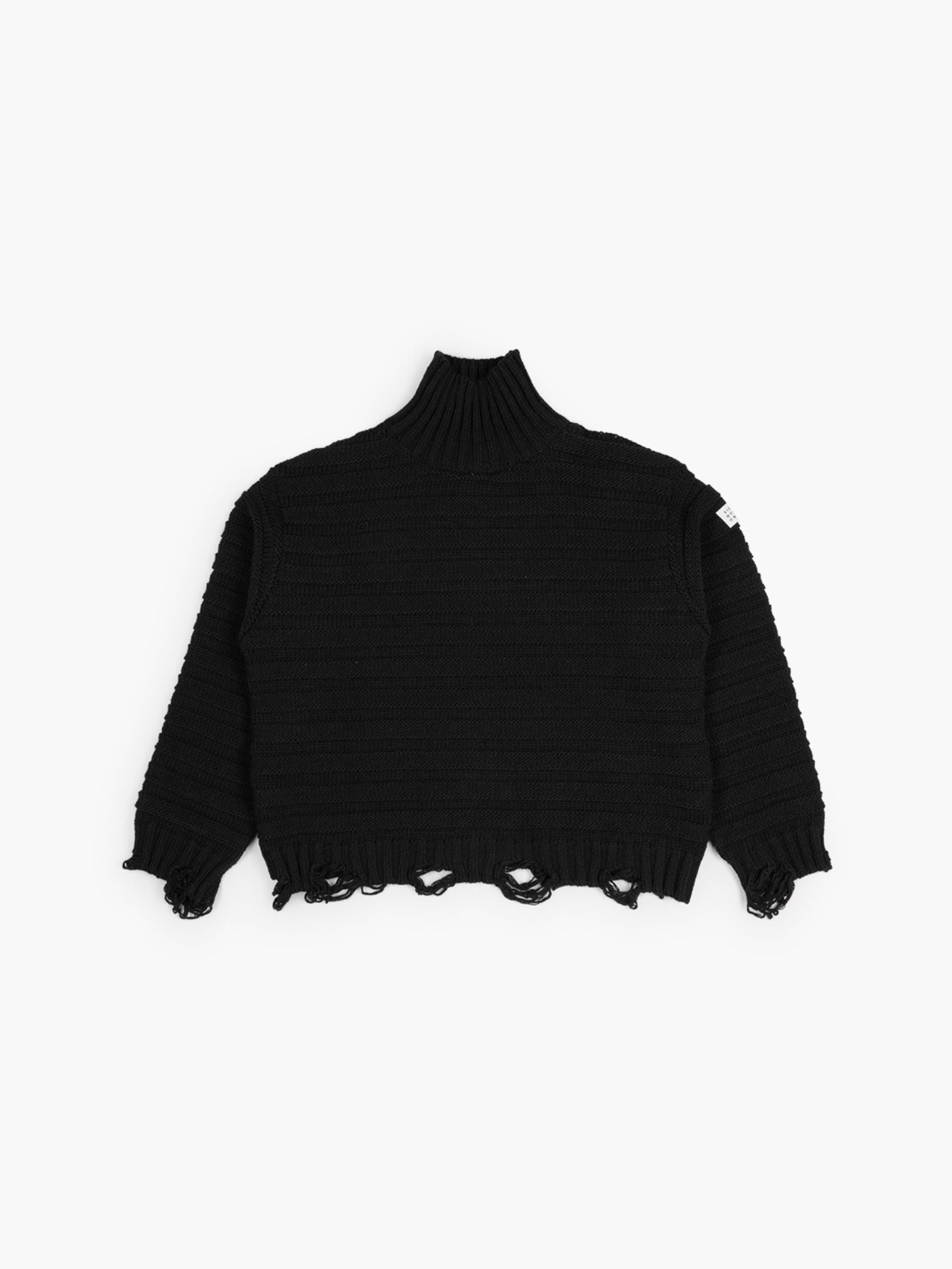 MM6 Heavy Knit Pullover Stripe Black