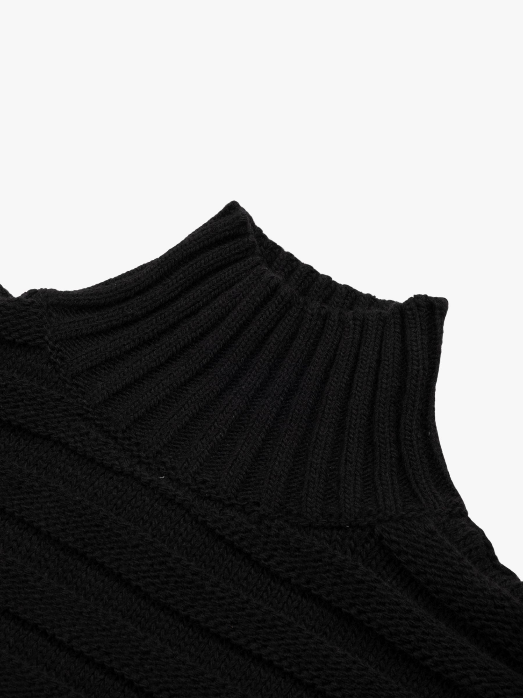 MM6 Heavy Knit Pullover Stripe Black