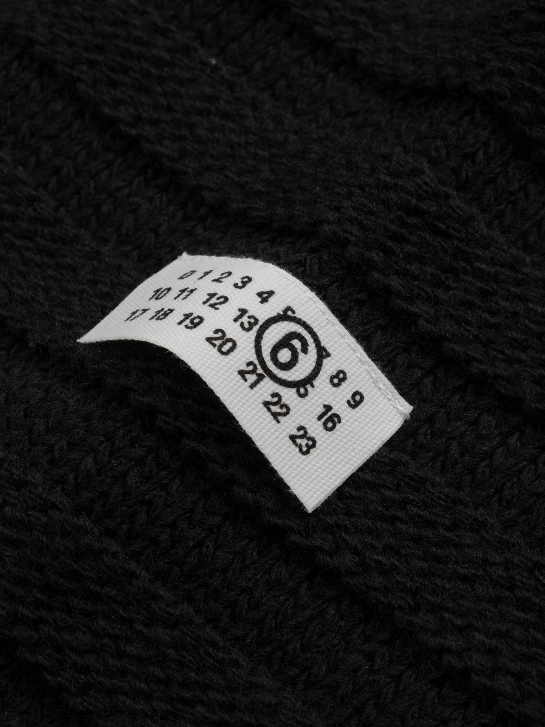 MM6 Heavy Knit Pullover Stripe Black