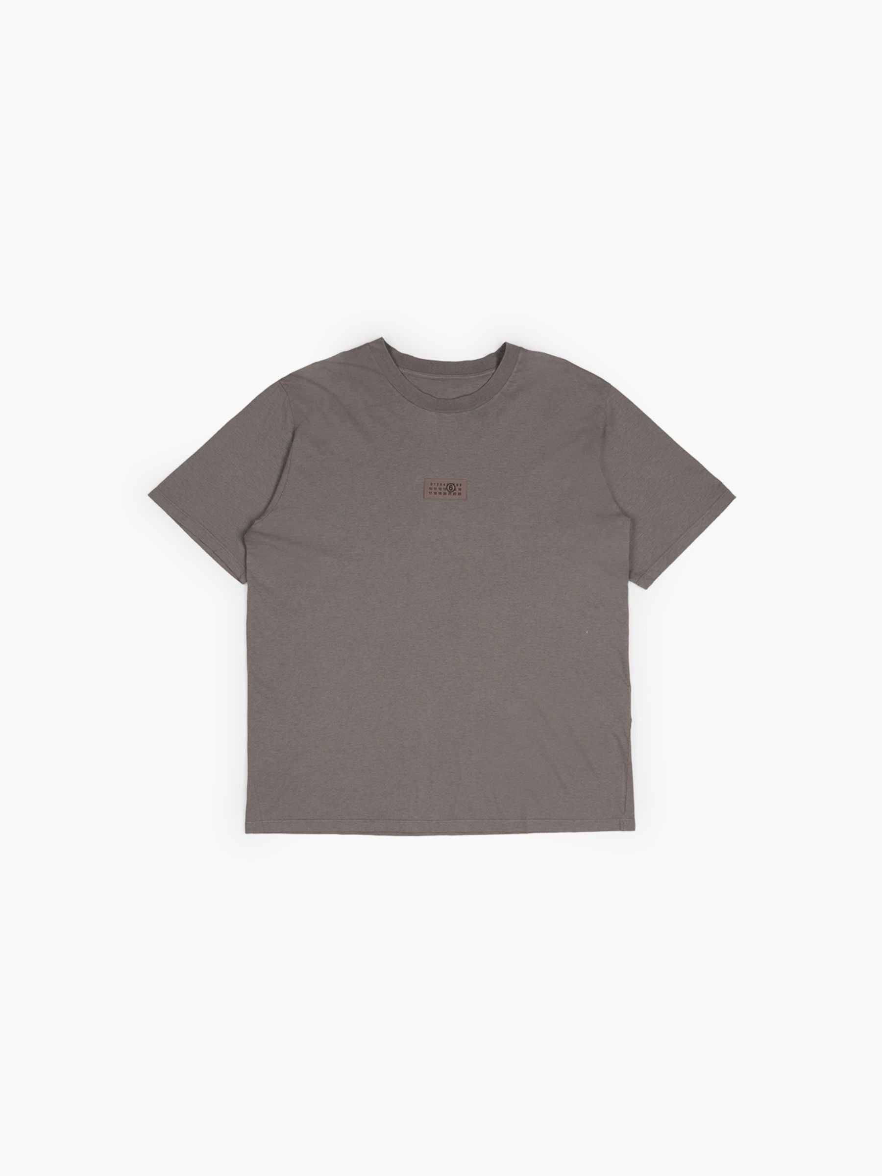 MM6 Logo Label Tee Green Melange