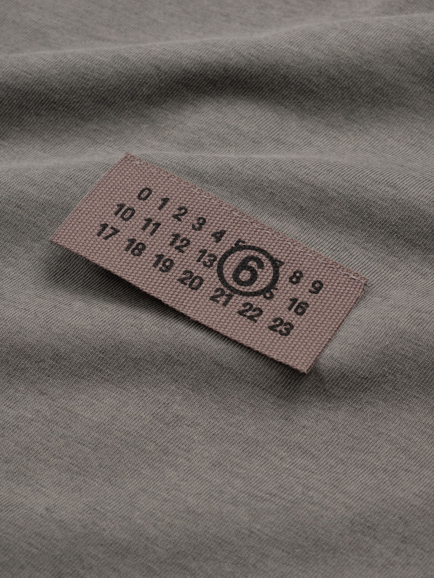 MM6 Logo Label Tee Green Melange