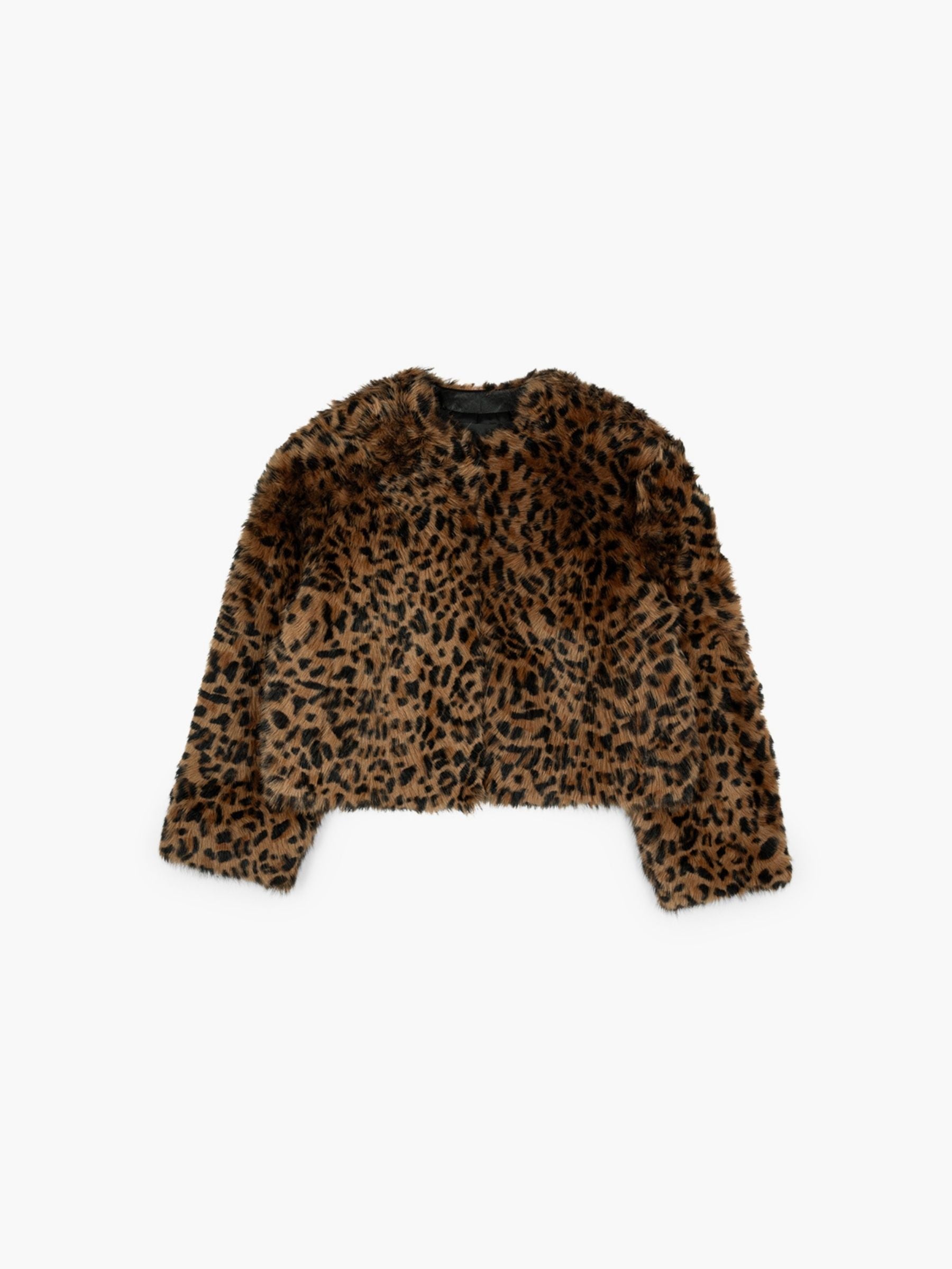 Nili Lotan Elan Shearling Jacket Camel Leoprad