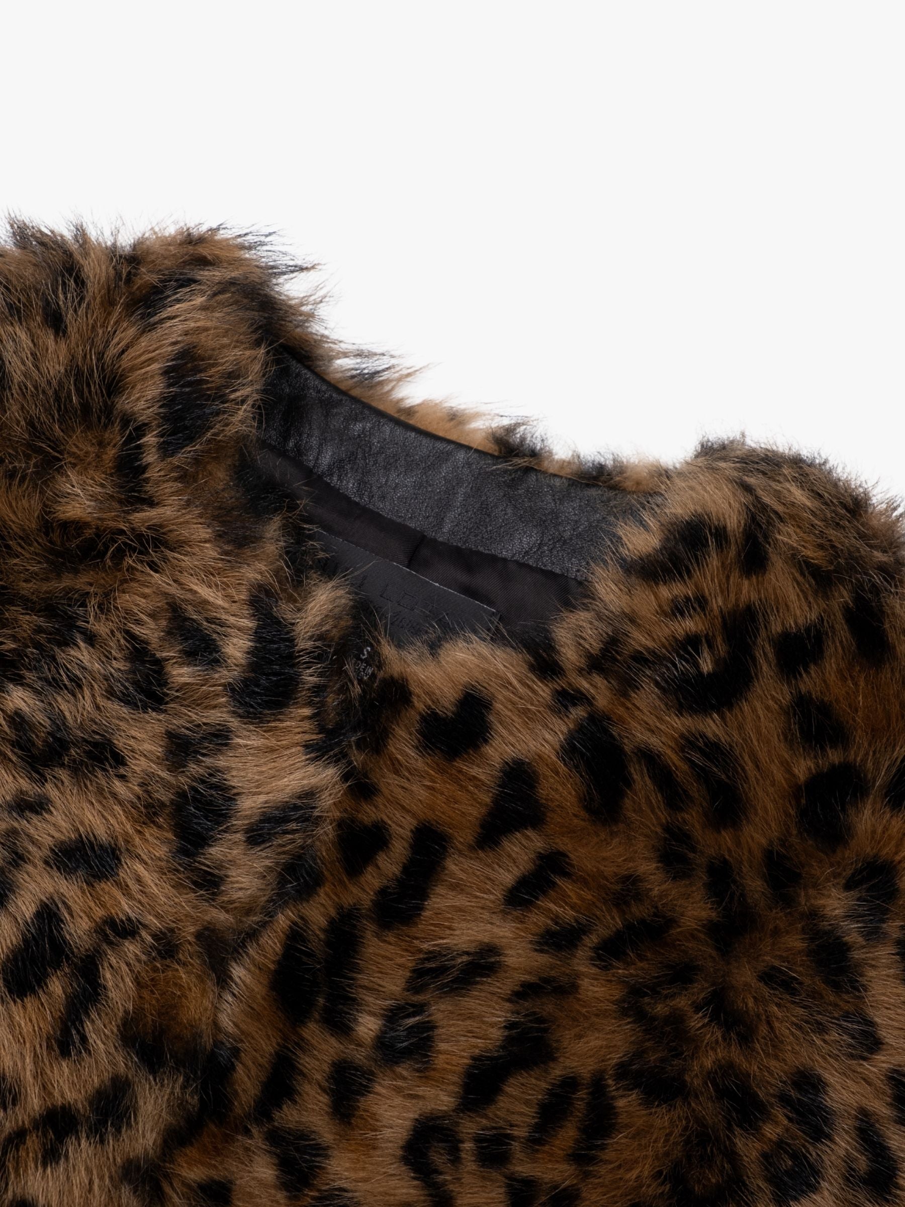 Nili Lotan Elan Shearling Jacket Camel Leoprad