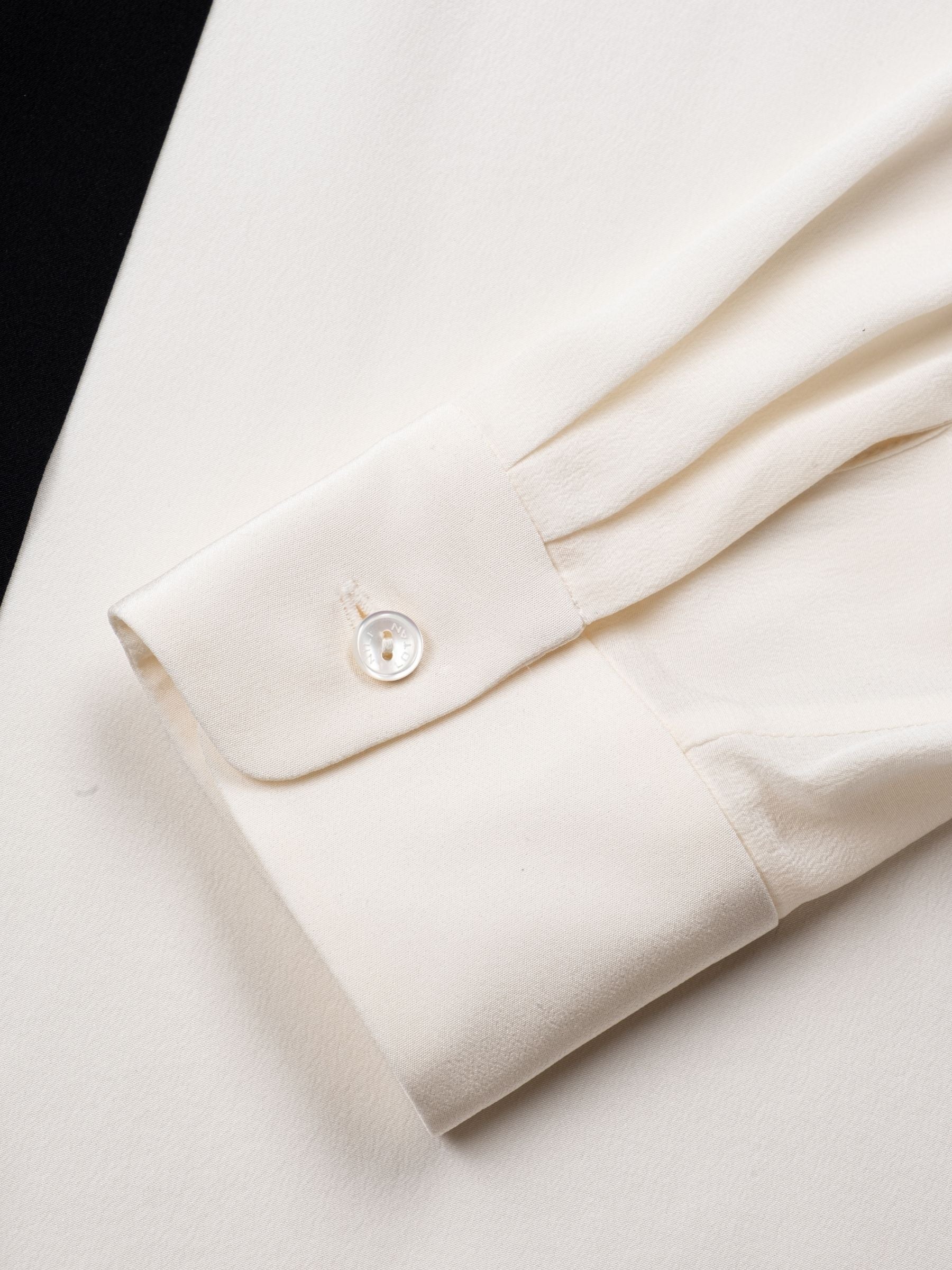Nili Lotan Hanford Shirt Ivory/Black