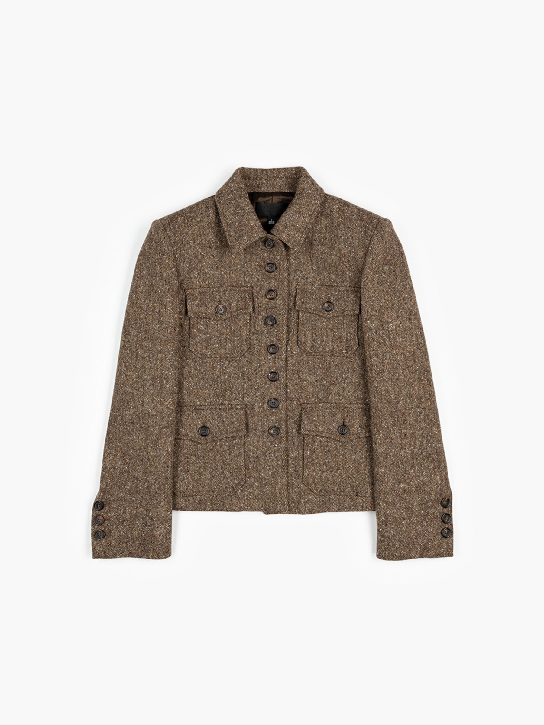 Nili Lotan Jamison Jacket Espresso Donegal