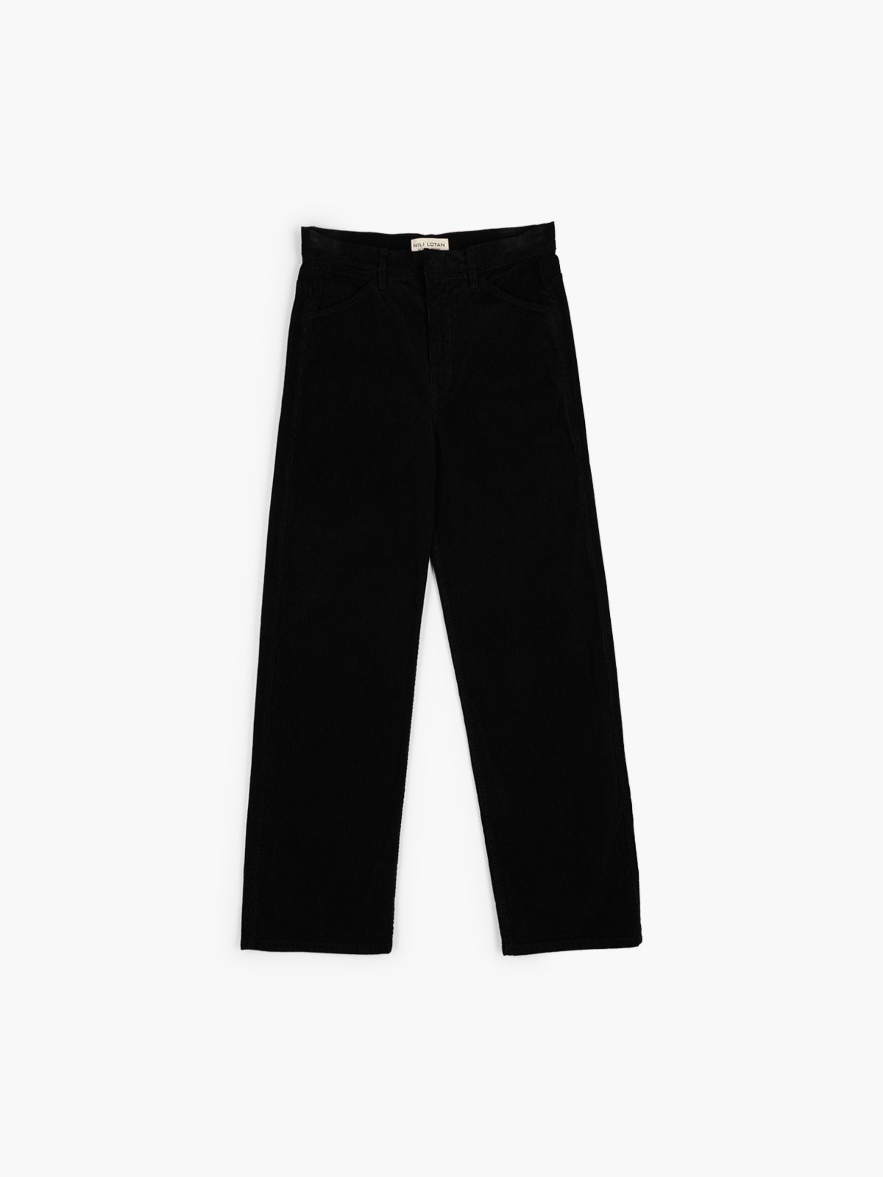 Nili Lotan Tribeca Pant Corduroy Jet Black