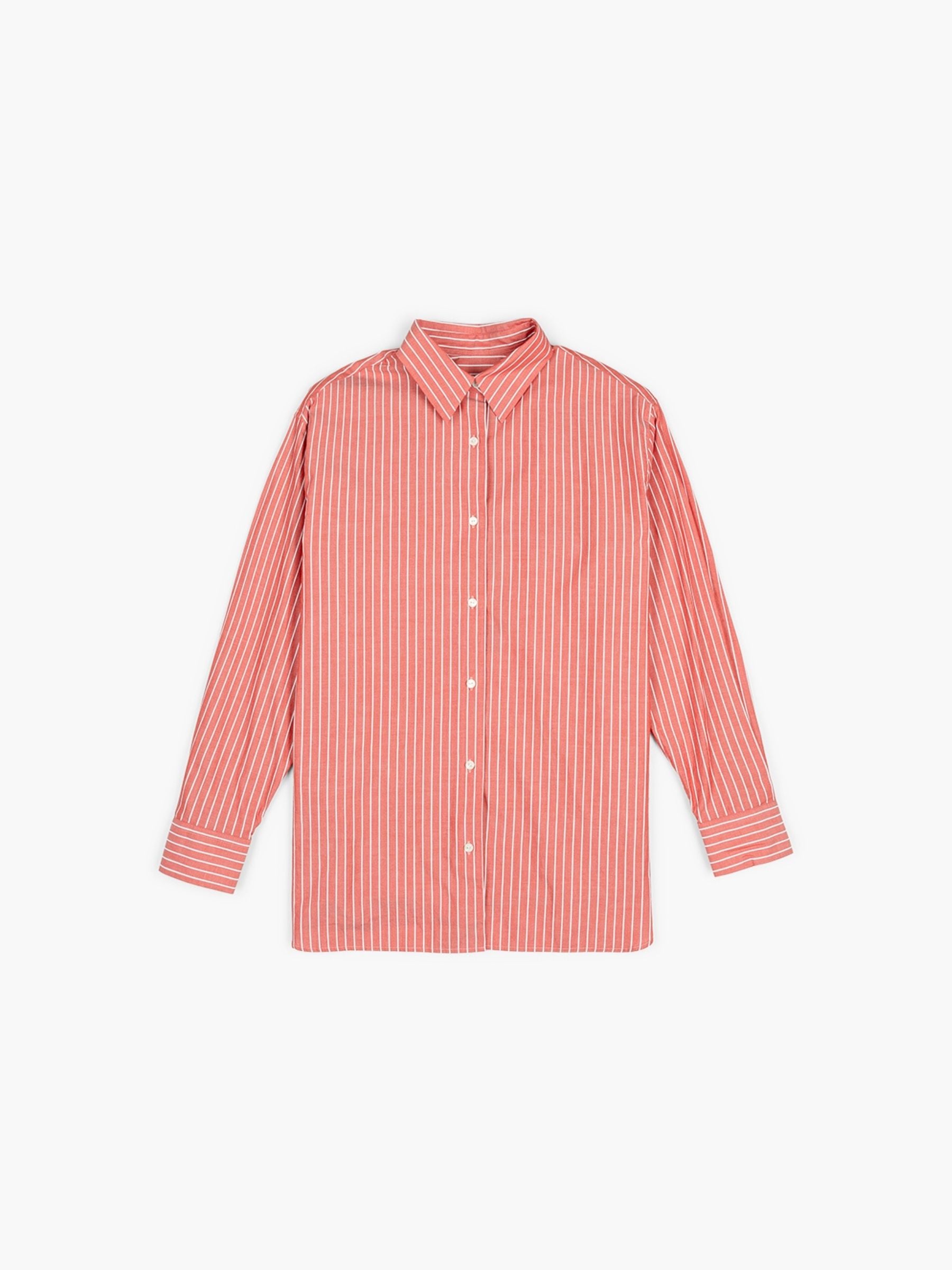 Nili Lotan Yorke Shirt Red White Stripes