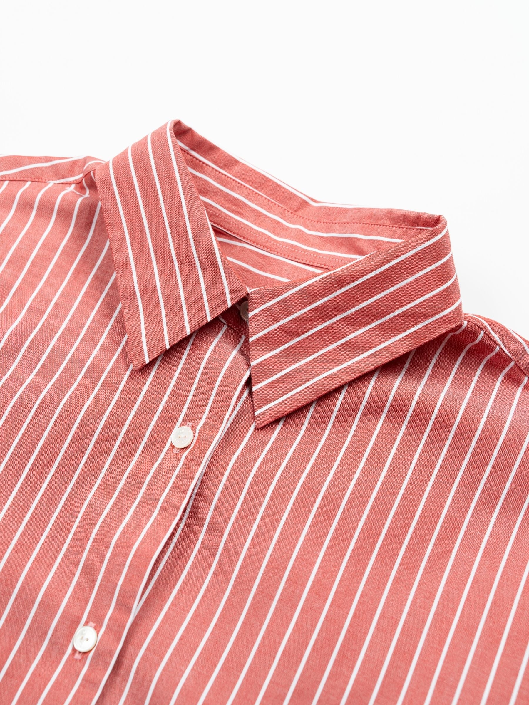 Nili Lotan Yorke Shirt Red White Stripes