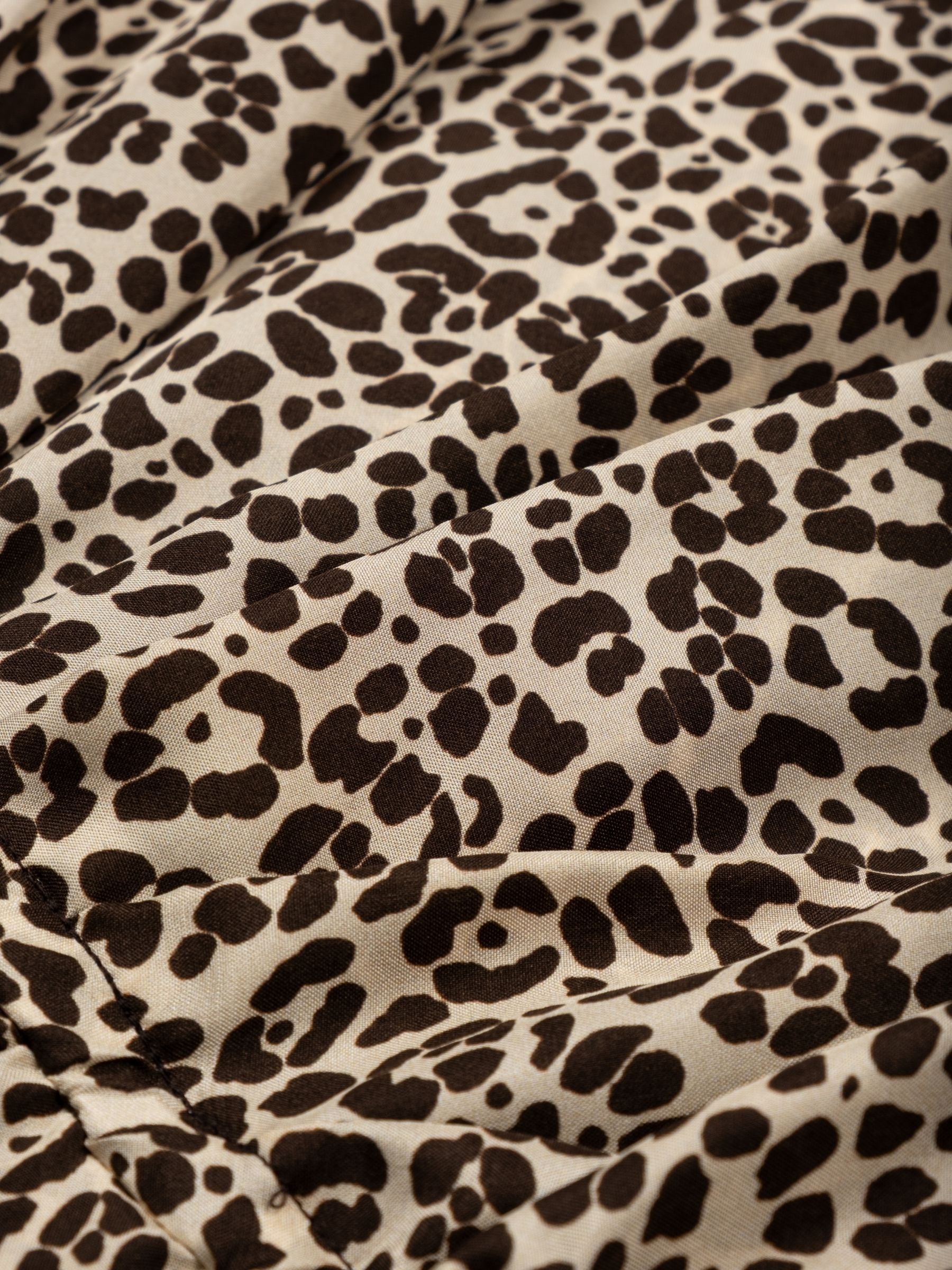 Odeeh Habotai Silk Leo Dress Cafe Noir