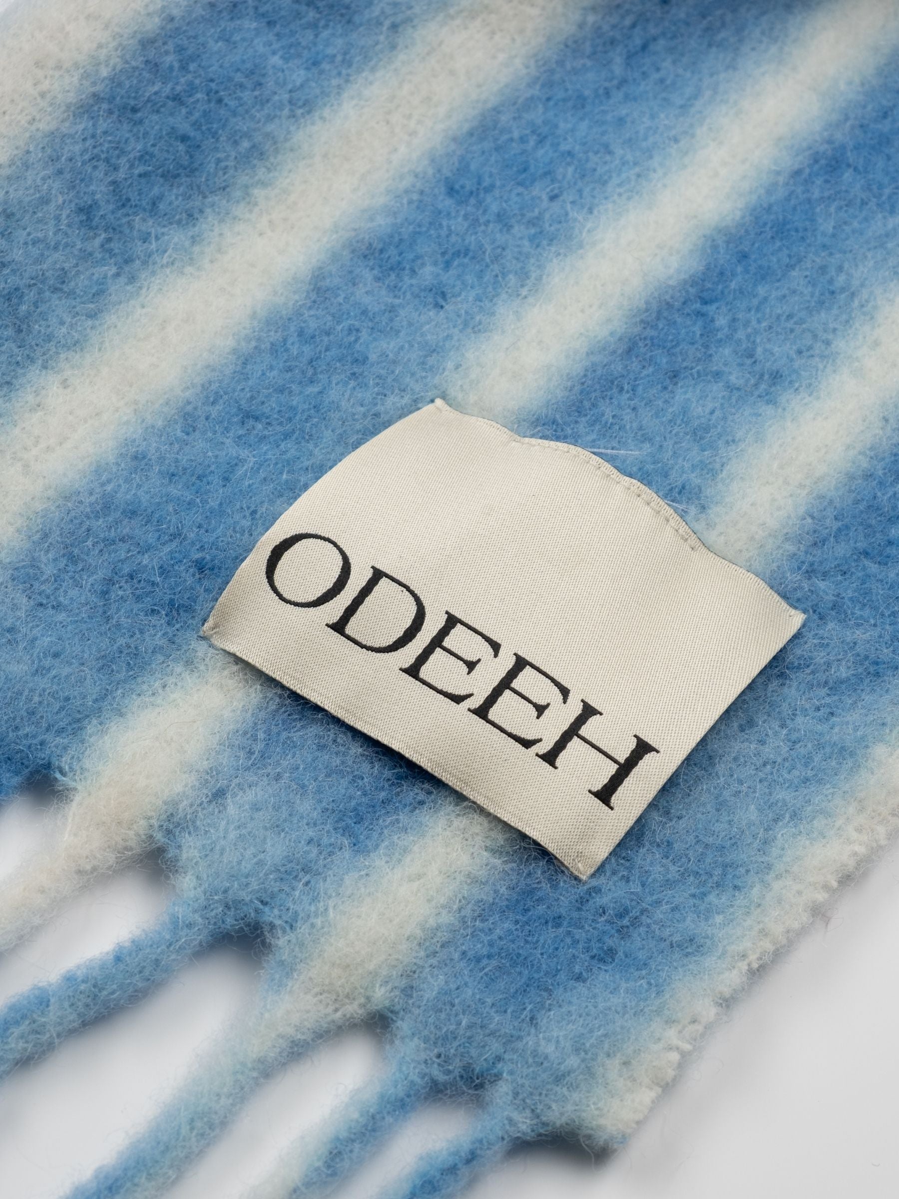 Odeeh Handpainted Stripes Scarf Lilac