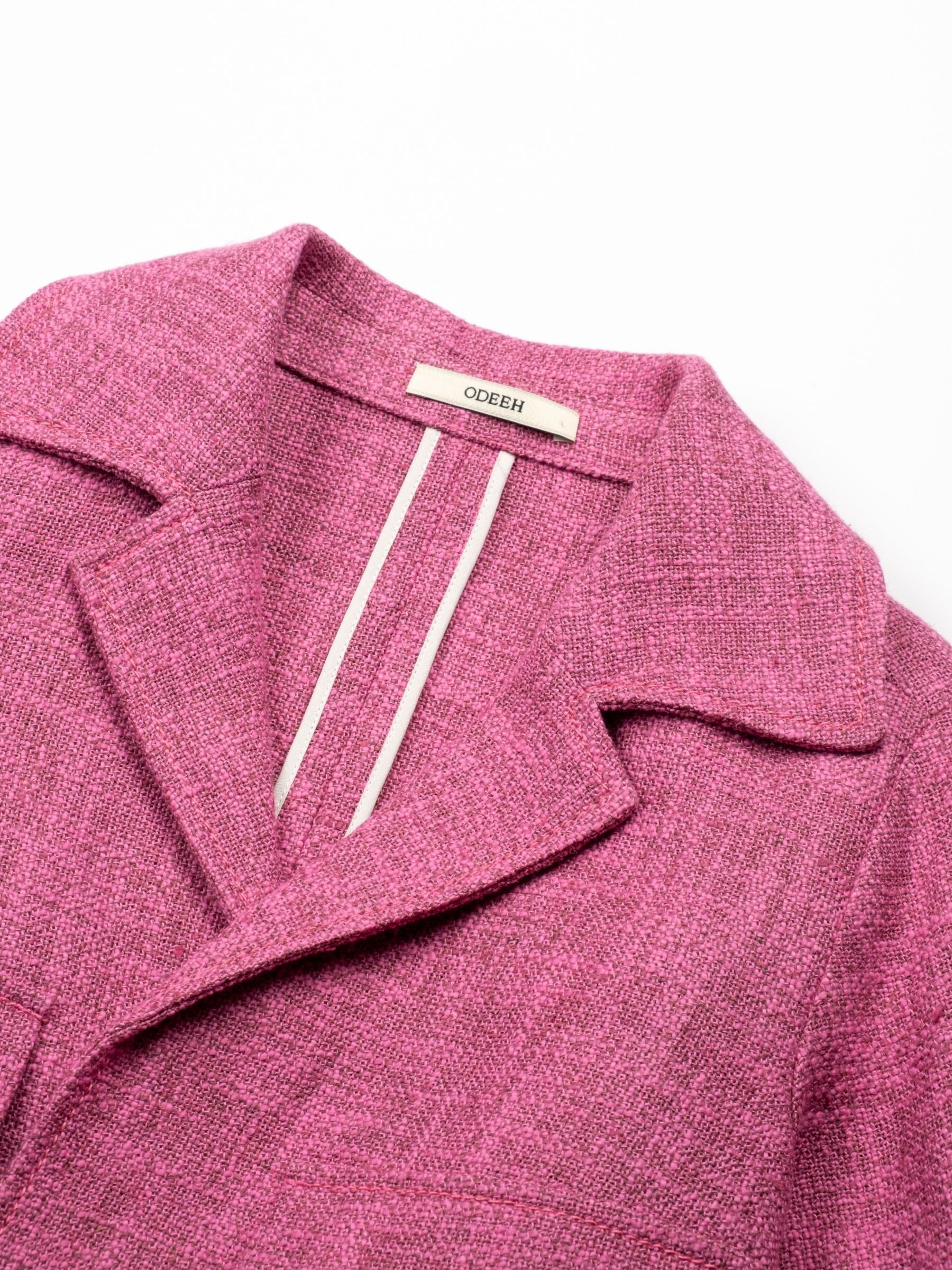 Odeeh Hemp Tweed Jacket Azalea