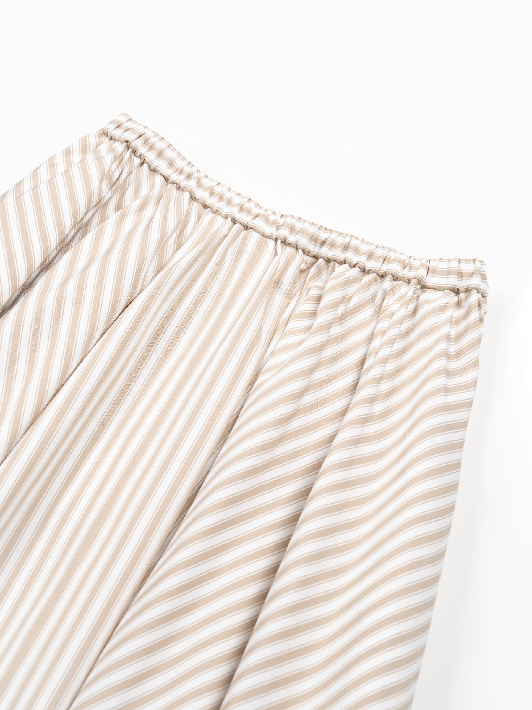 Patou Elasticated Midi Skirt Dolce Coffee Stripes
