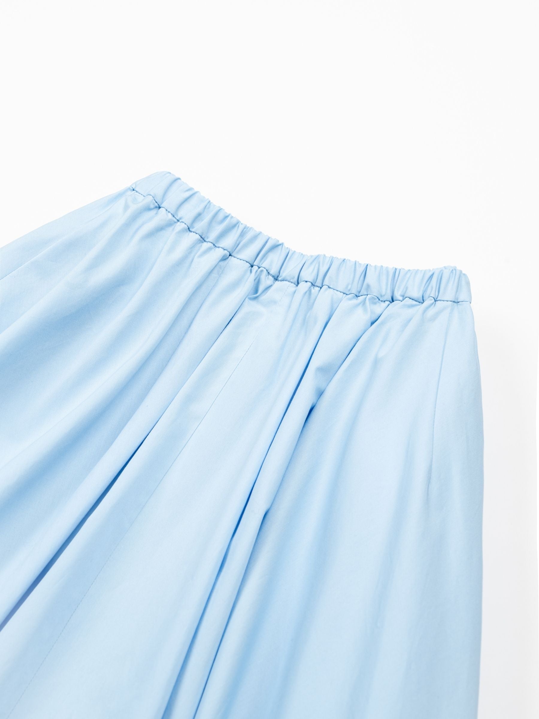 Patou Elasticated Midi Skirt Riviera Blue