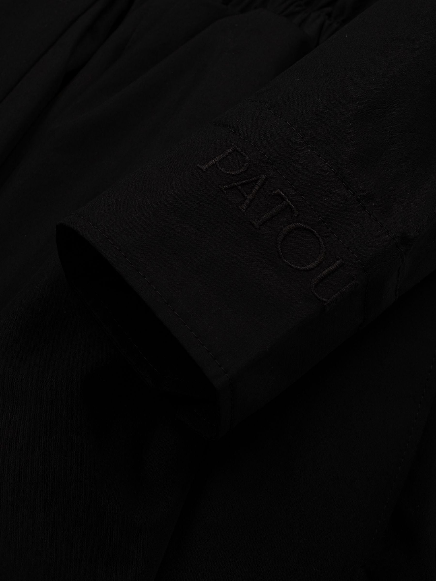 Patou Long Sleeves Bloomer Mini Dress Black