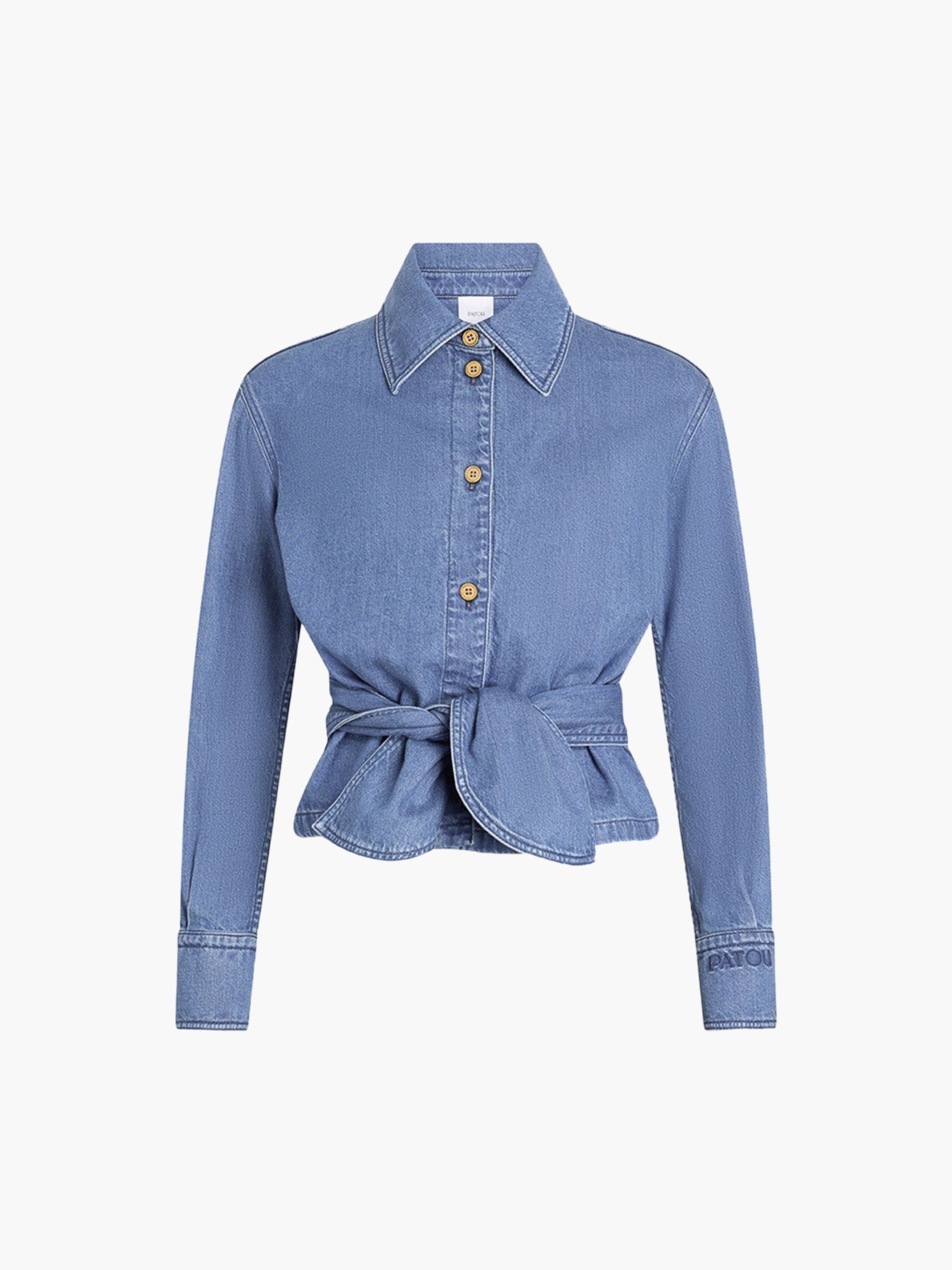 Patou Long Sleeves Knot Shirt Heritage Blue Wash