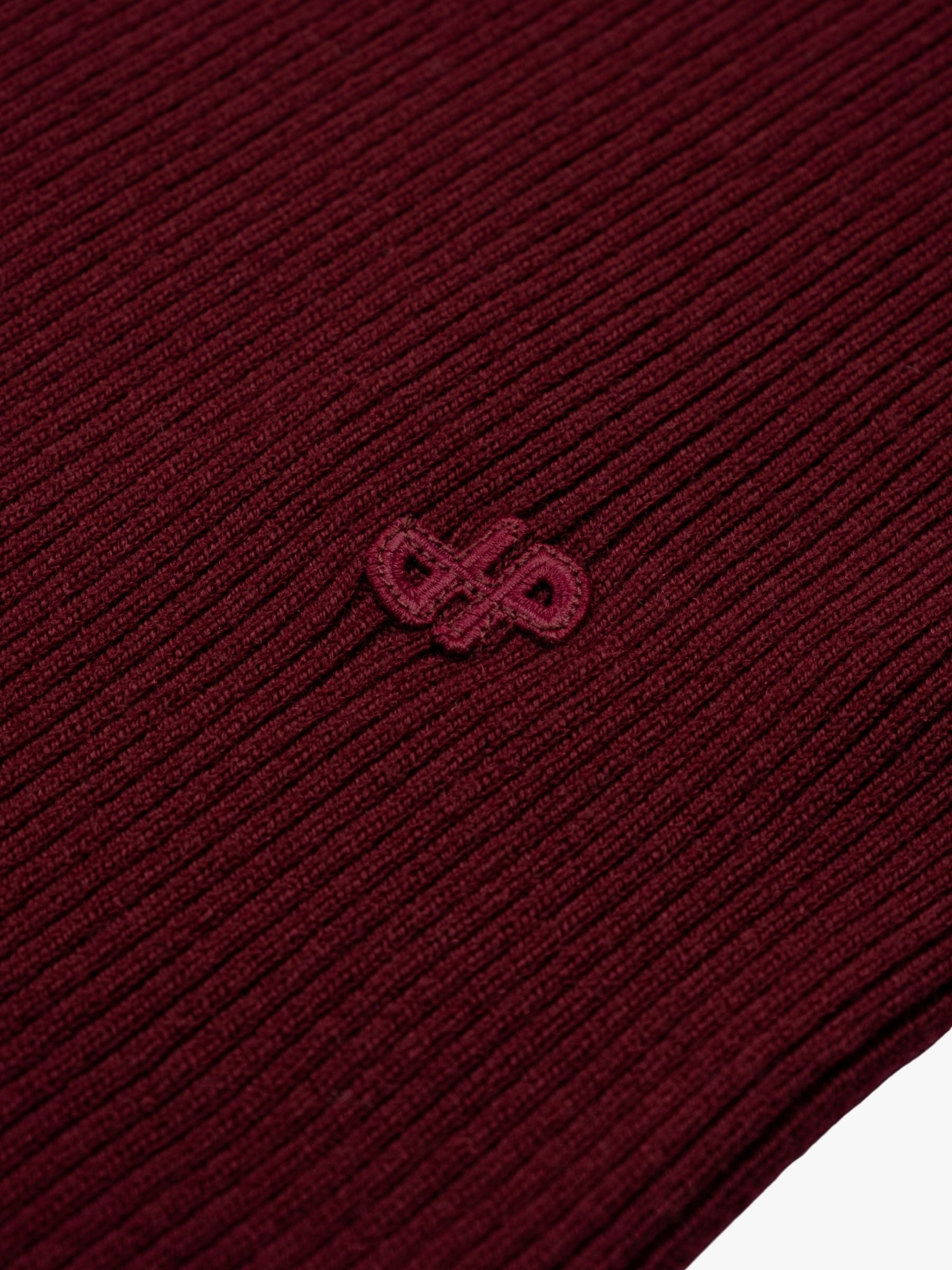 Patou Rib Turtle Neck Jumper Syrah