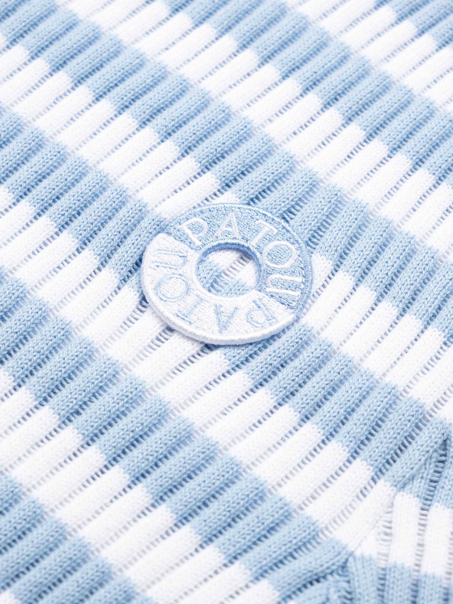 Patou Striped Rib Jumper Riviera Blue Stripes