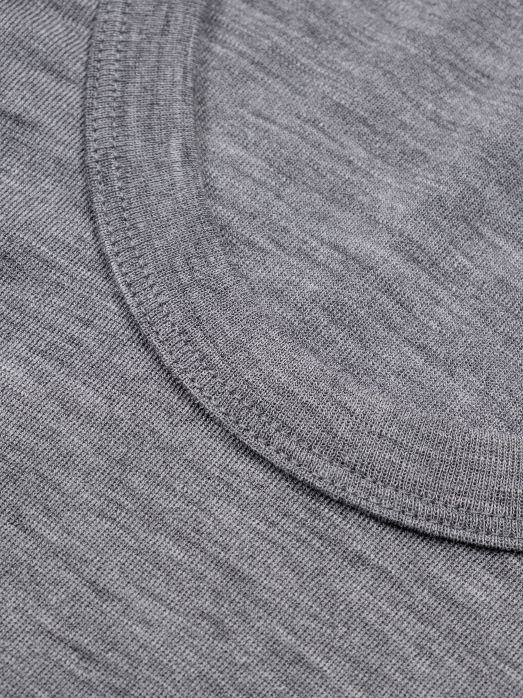 Rohe Double Layer Merino Jersey Longsleeve Top Mid Grey