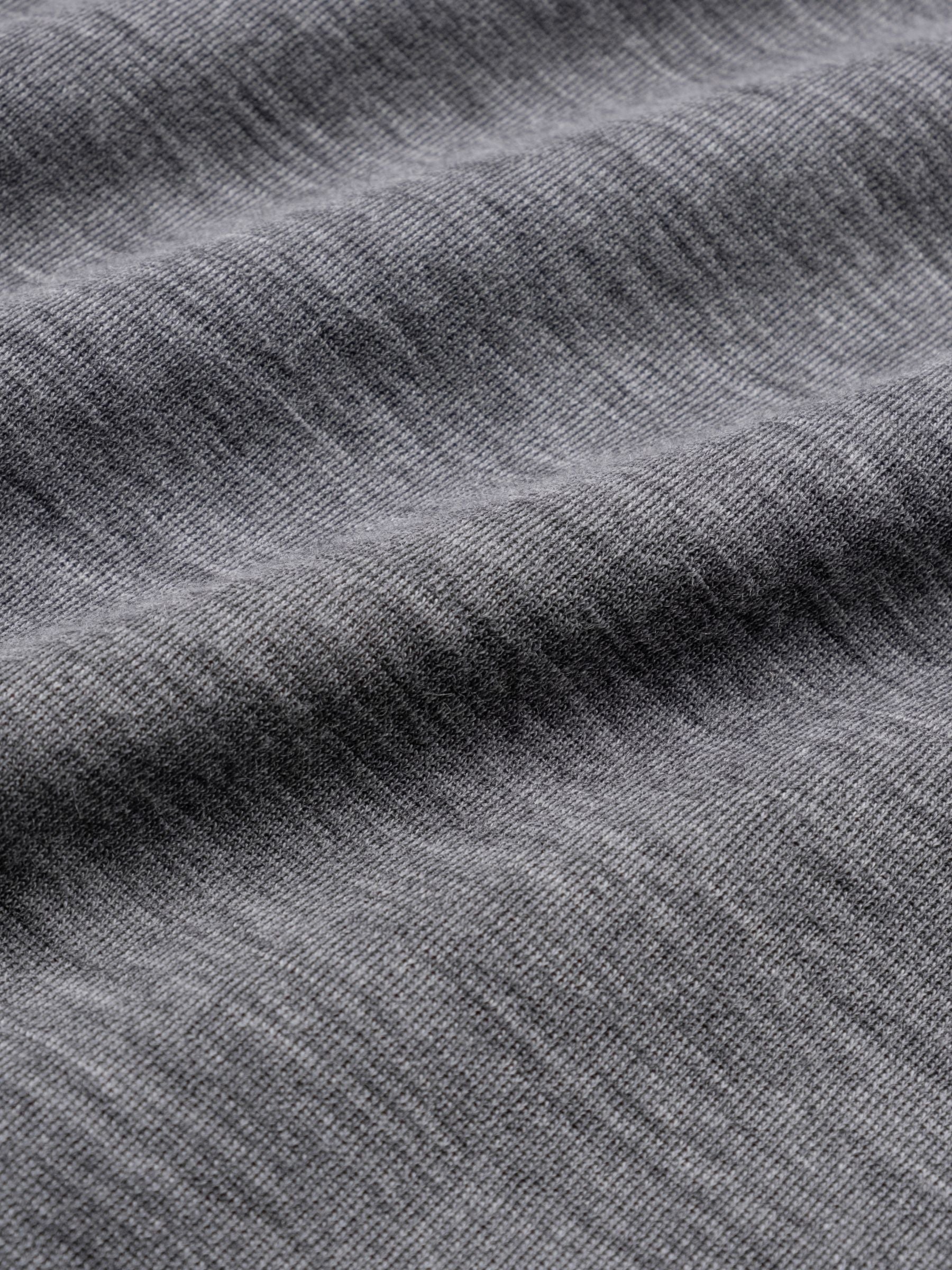 Rohe Double Layer Merino Jersey Longsleeve Top Mid Grey