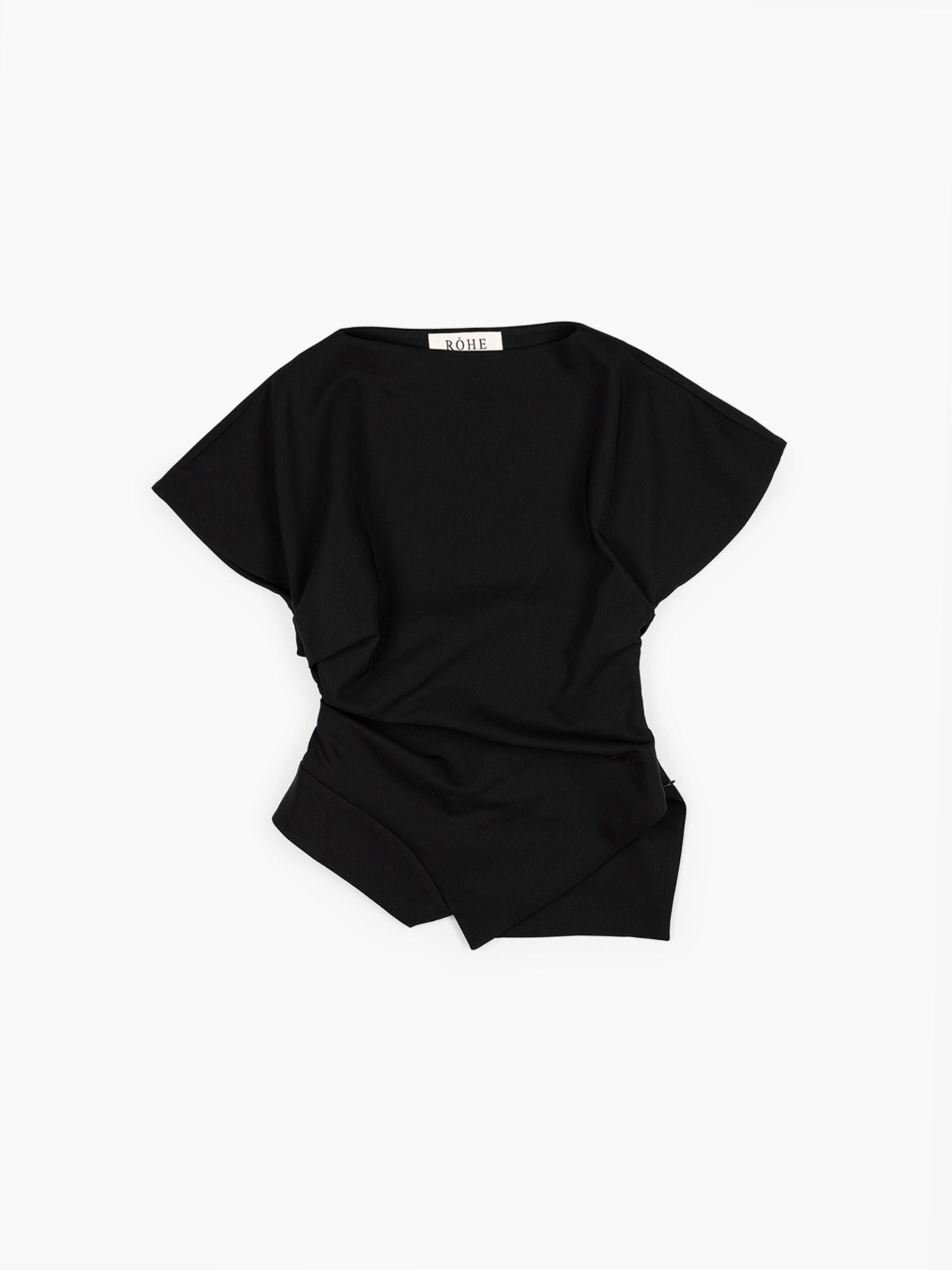 Rohe Draped Lapel Top Black
