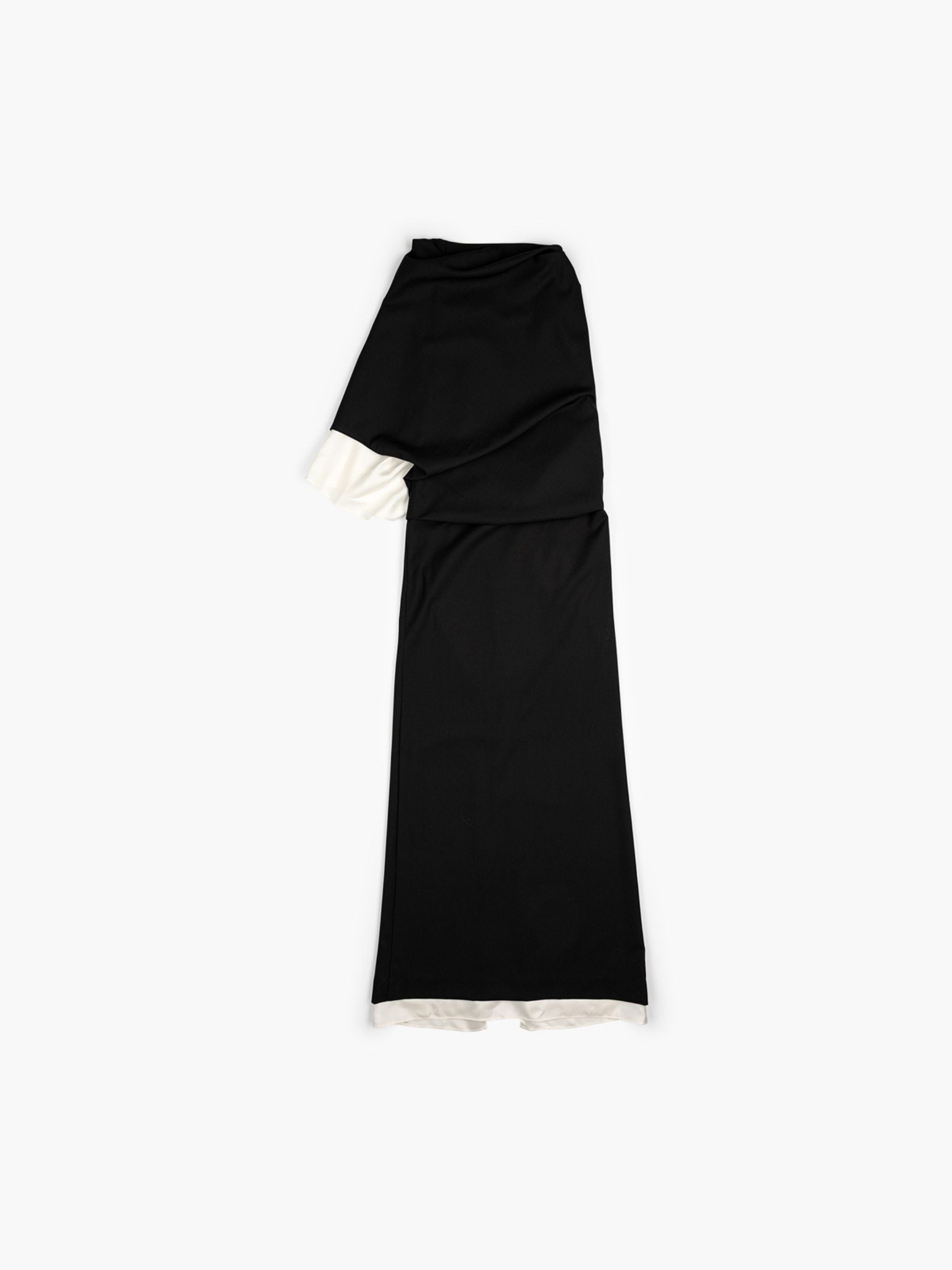 Rohe Draped One-Shoulder Dress Black