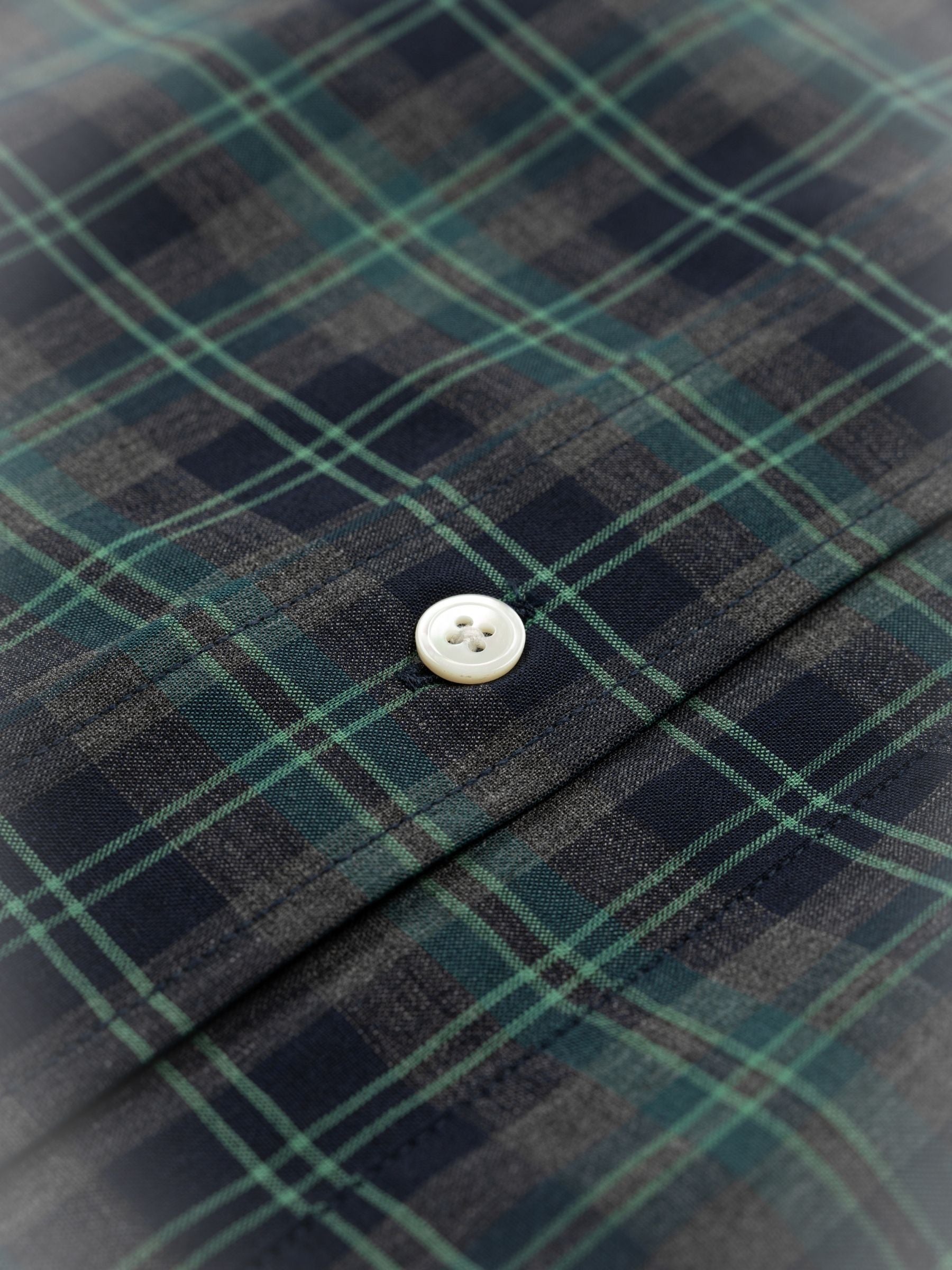 Rohe Oversized Check Shirt Retro Green Check